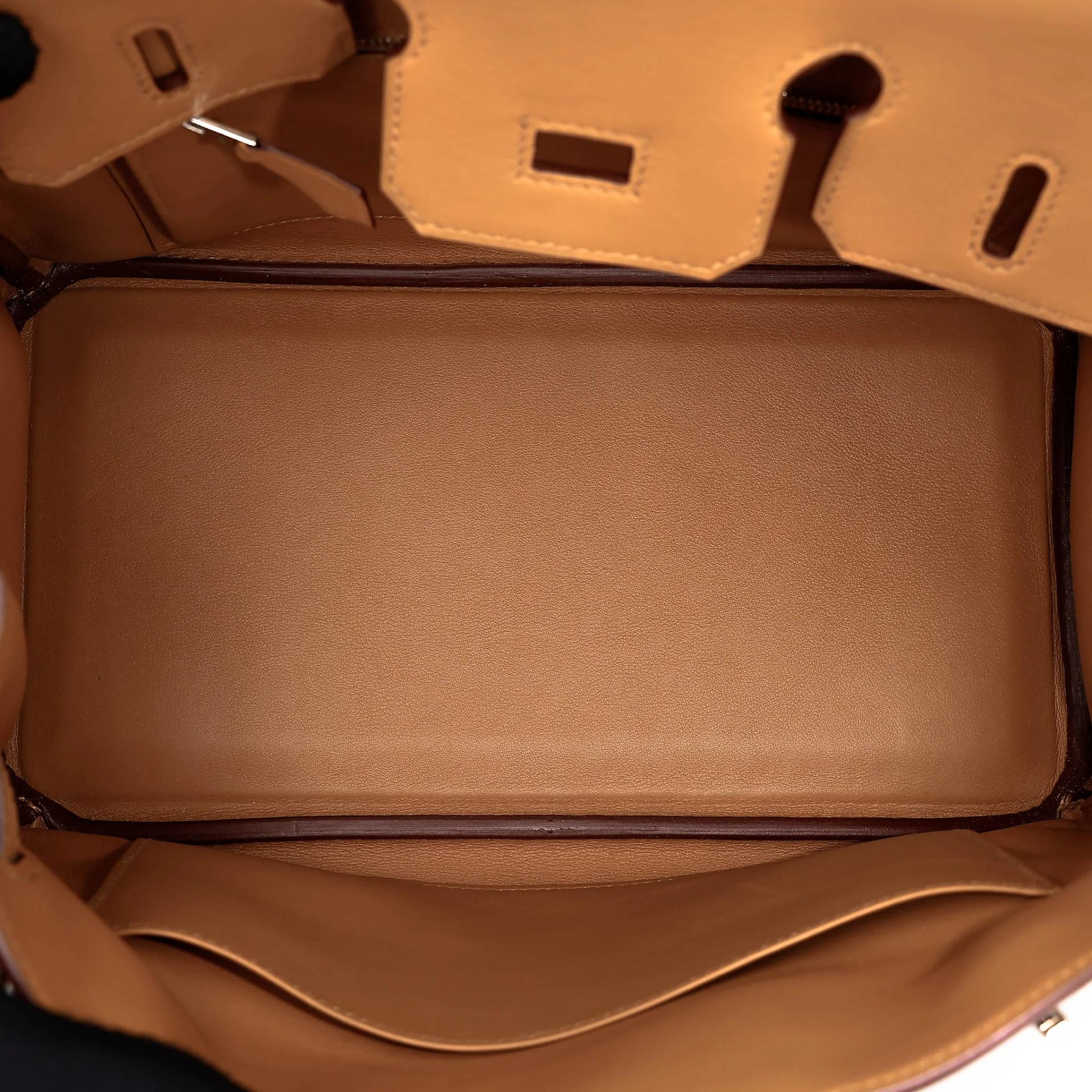 Very Good ( Rank A) HERMÈS Birkin 25 Sesame (2S) Swift Palladium hardware Y (2020) - 24