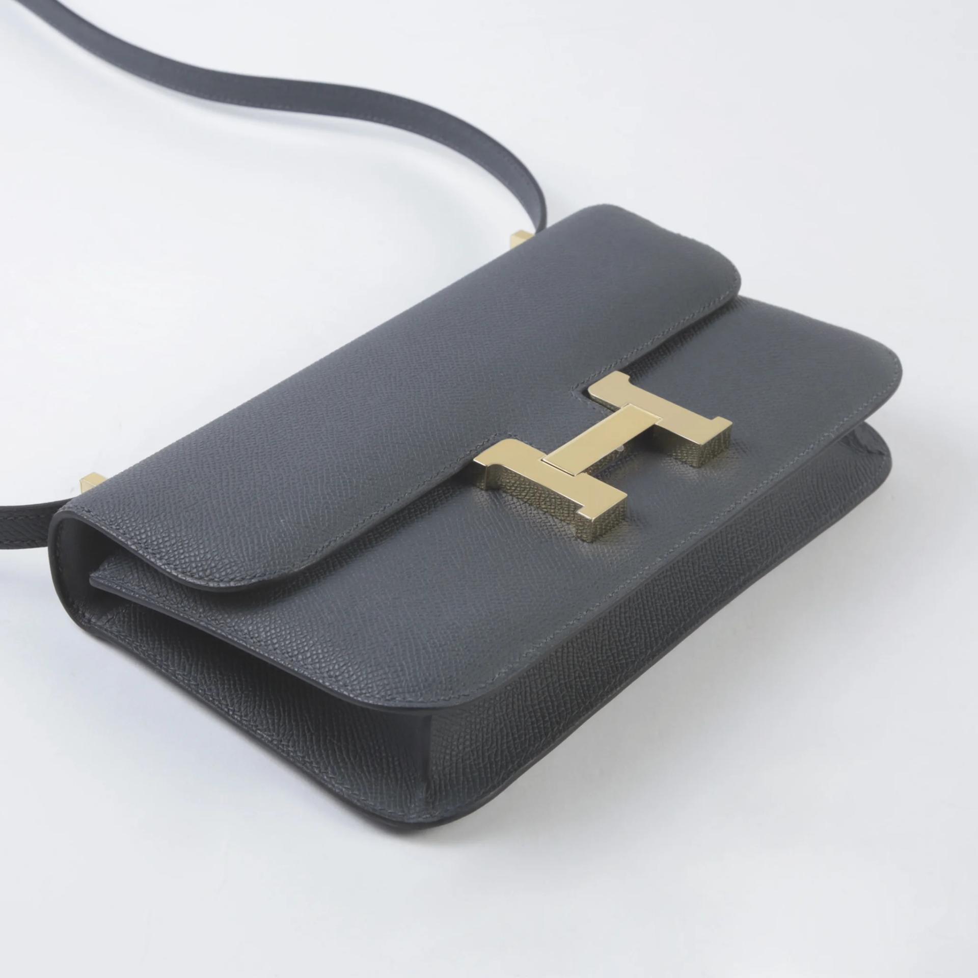 Brand New ( Rank N ) HERMÈS Constance Elan Gris misty (H0) Epsom Permabrass hardware K (2025) - 4