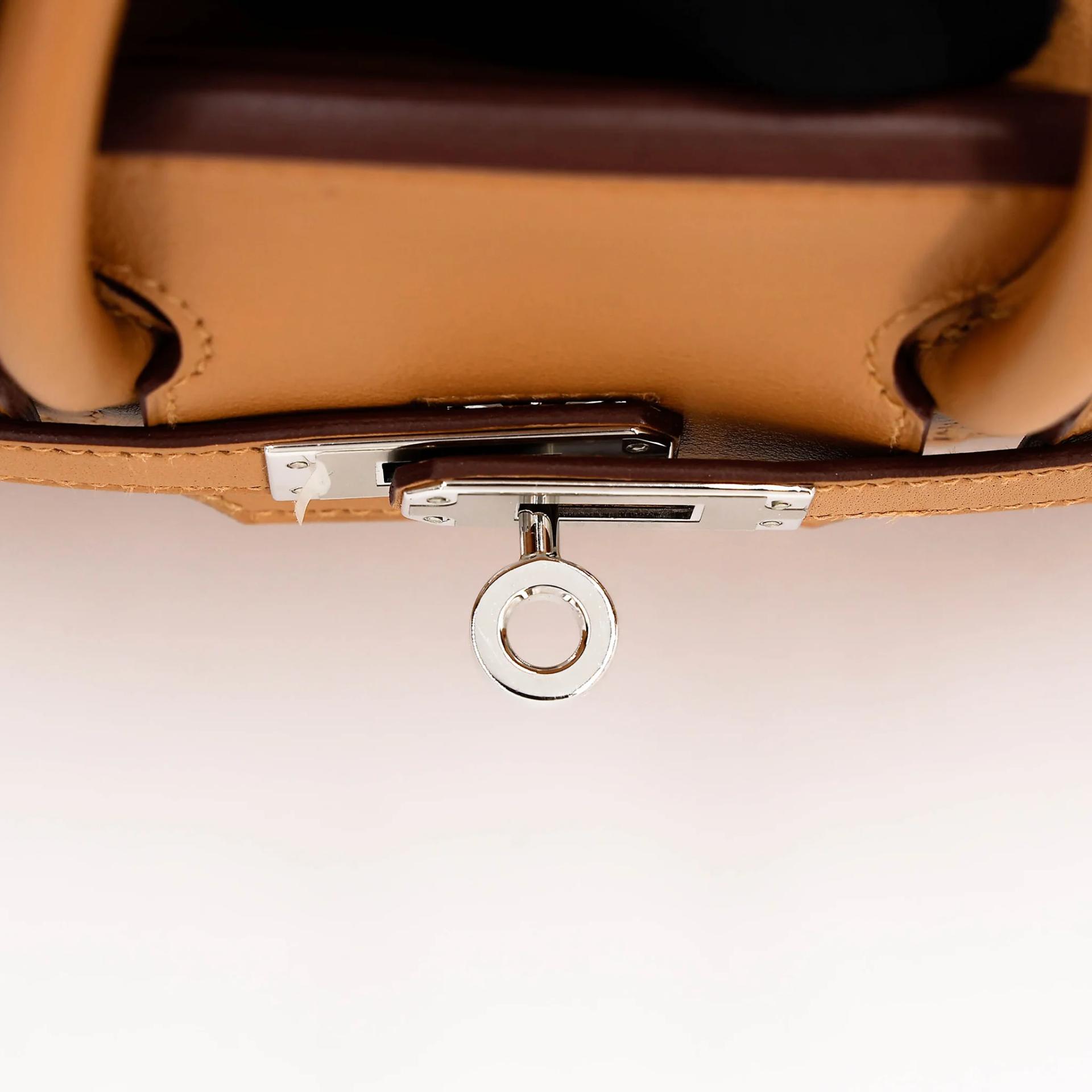 Very Good ( Rank A) HERMÈS Birkin 25 Sesame (2S) Swift Palladium hardware Y (2020) - 16