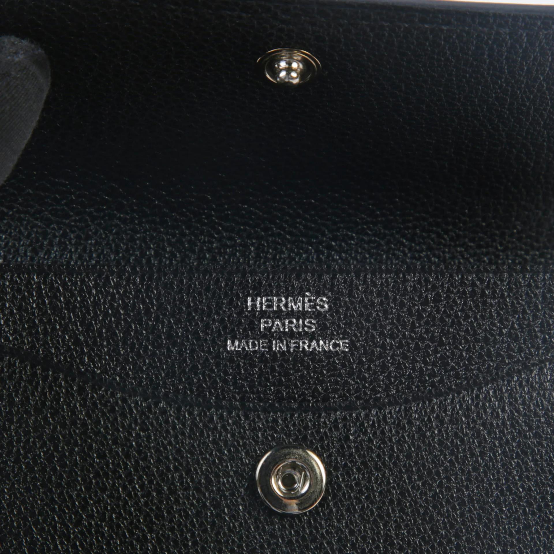 ランク NS 未使用品 HERMÈS エルメス イリアードコンパクト ブラック (89) シェーブル シルバー金具 B刻印 (2023) - 9