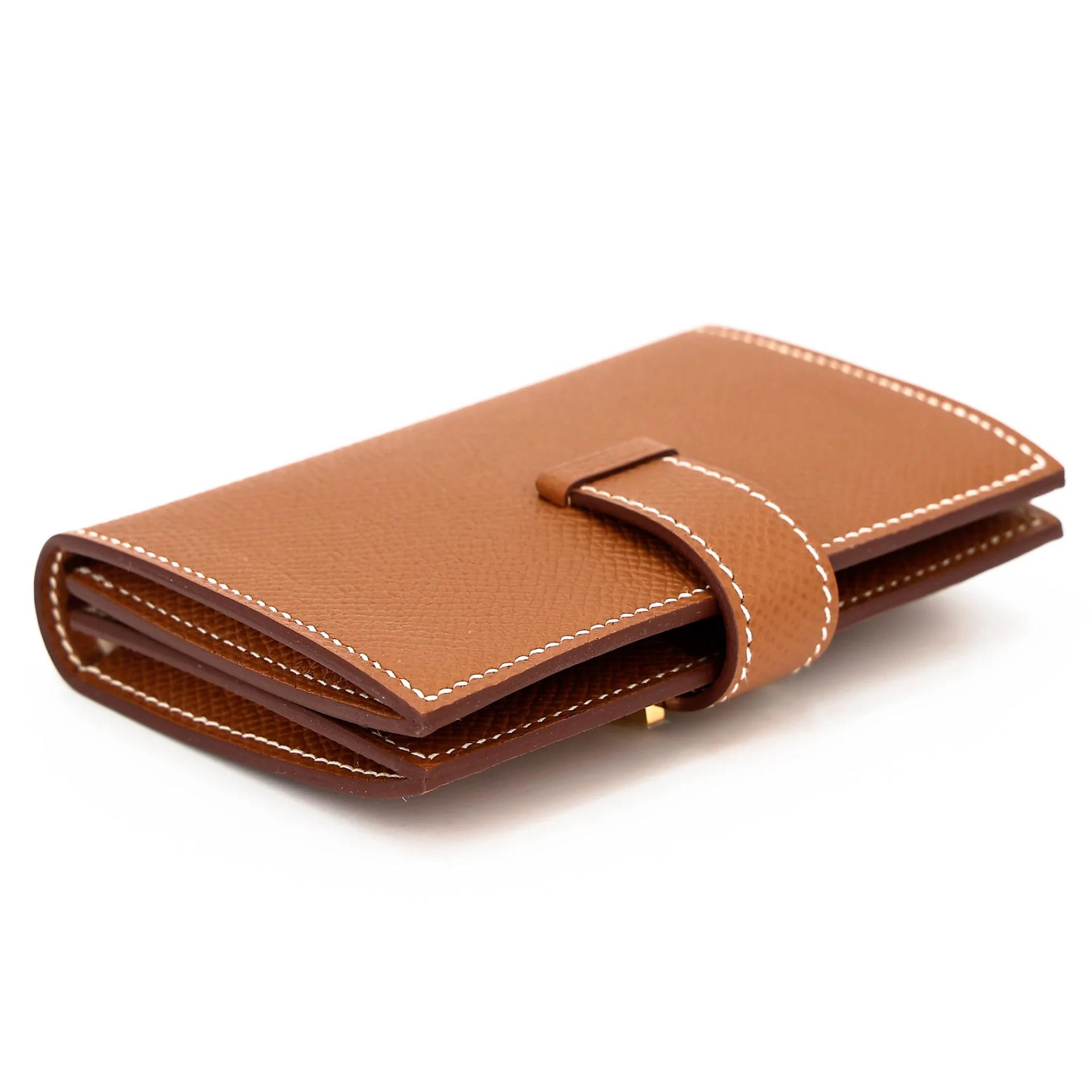 Unused ( Rank NS ) HERMÈS Bearn Card Holder Gold (37) Epsom Gold hardware B (2023) - 7