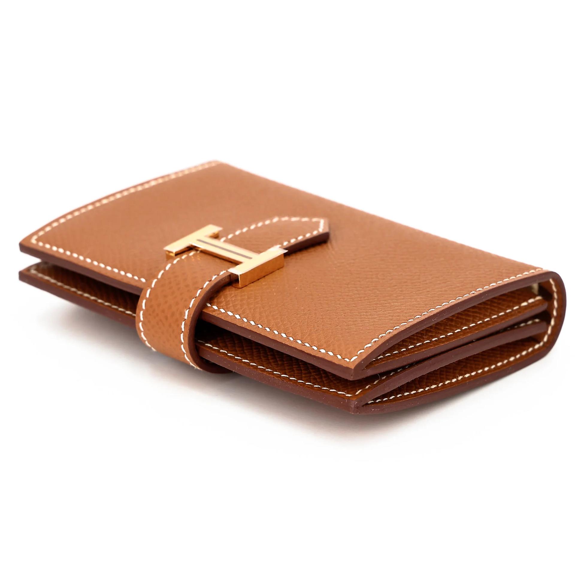 Unused ( Rank NS ) HERMÈS Bearn Card Holder Gold (37) Epsom Gold hardware B (2023) - 4