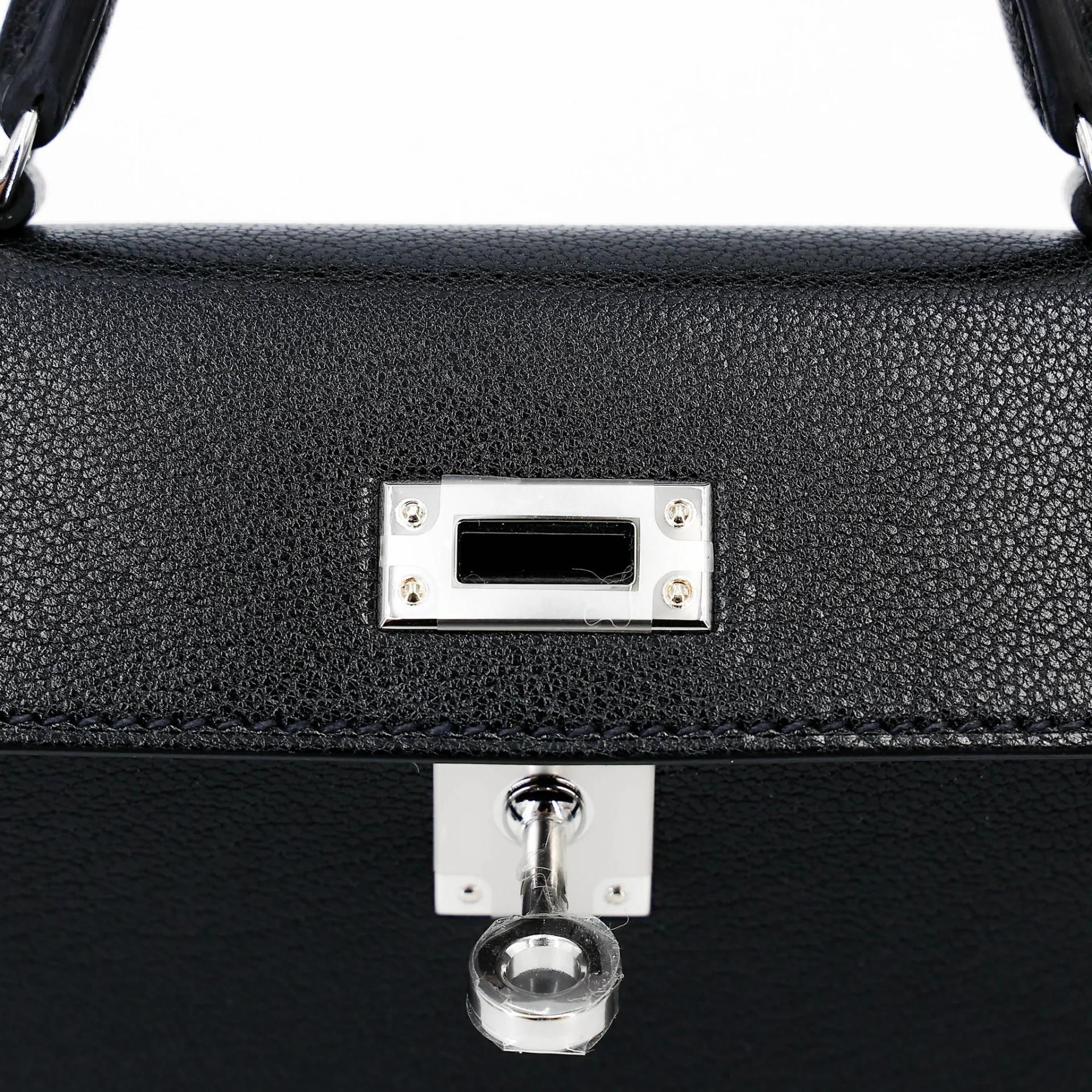 Brand New ( Rank N ) HERMÈS Limited Edition Mini Kelly II Atouts Shoulder Stra Noir (89) Chamkila Palladium hardware G (2026) - 11
