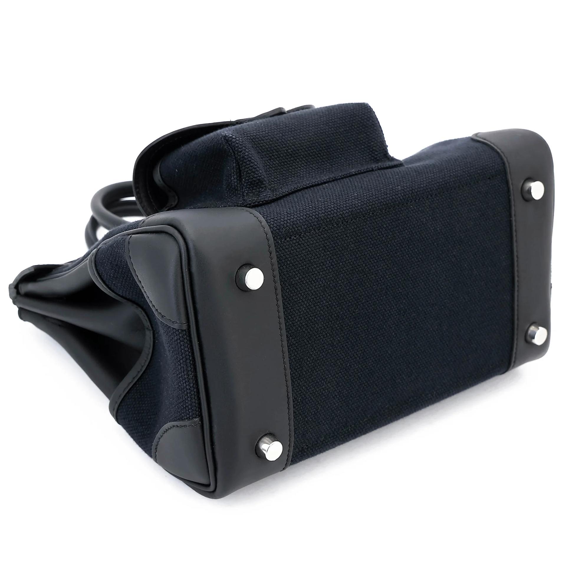 全新 HERMÈS 愛馬仕 限量收藏款 Birkin Cargo 25 89 黑色 Noir (Black) Toile Goeland 帆布 Swift牛皮 銀扣 G刻 2026年 - 5