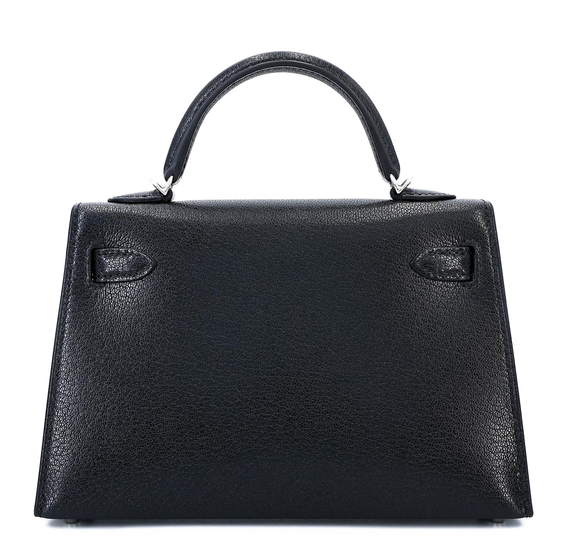 Brand New ( Rank N ) HERMÈS Limited Edition Mini Kelly II Atouts Shoulder Stra Noir (89) Chamkila Palladium hardware G (2026) - 2