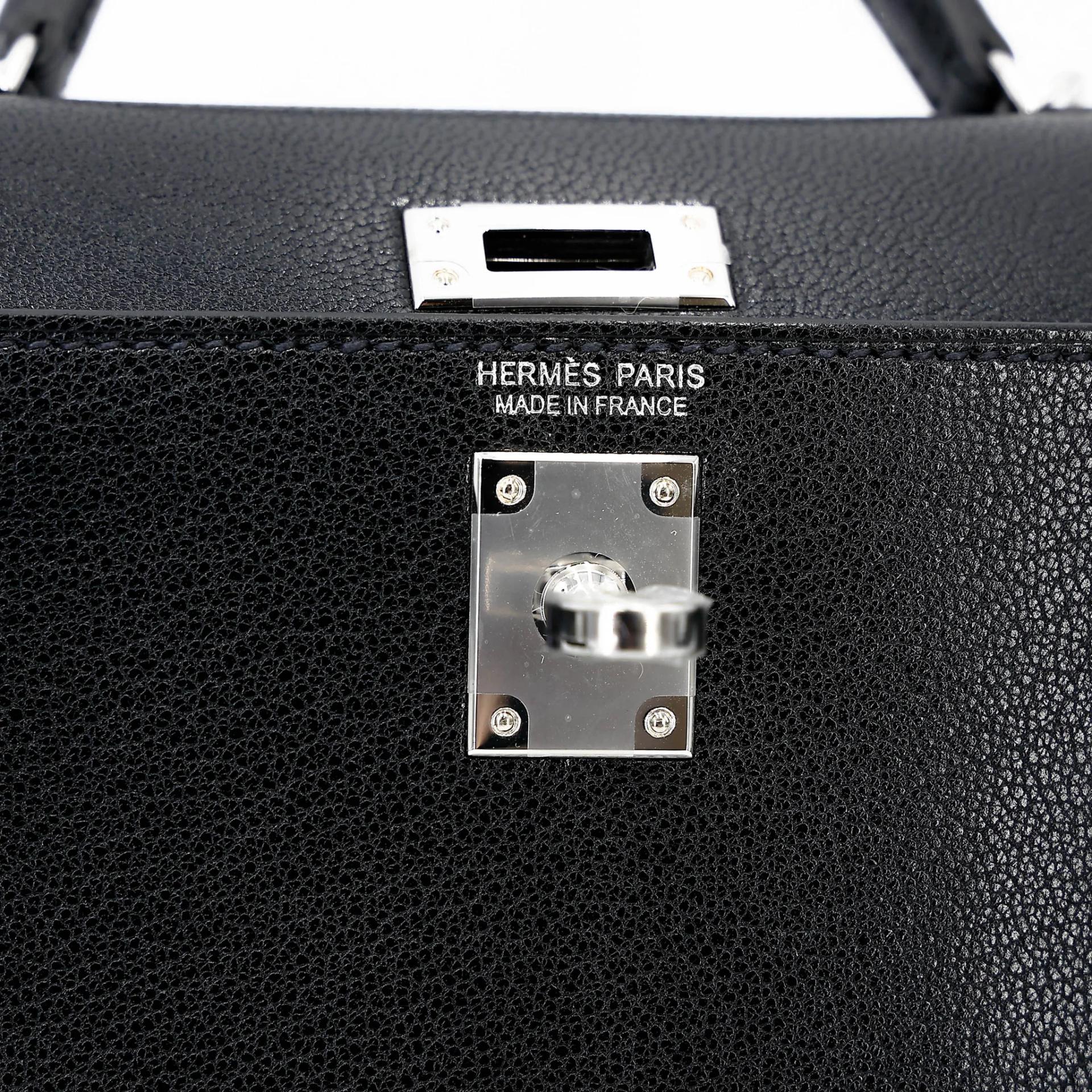 Brand New ( Rank N ) HERMÈS Limited Edition Mini Kelly II Atouts Shoulder Stra Noir (89) Chamkila Palladium hardware G (2026) - 14