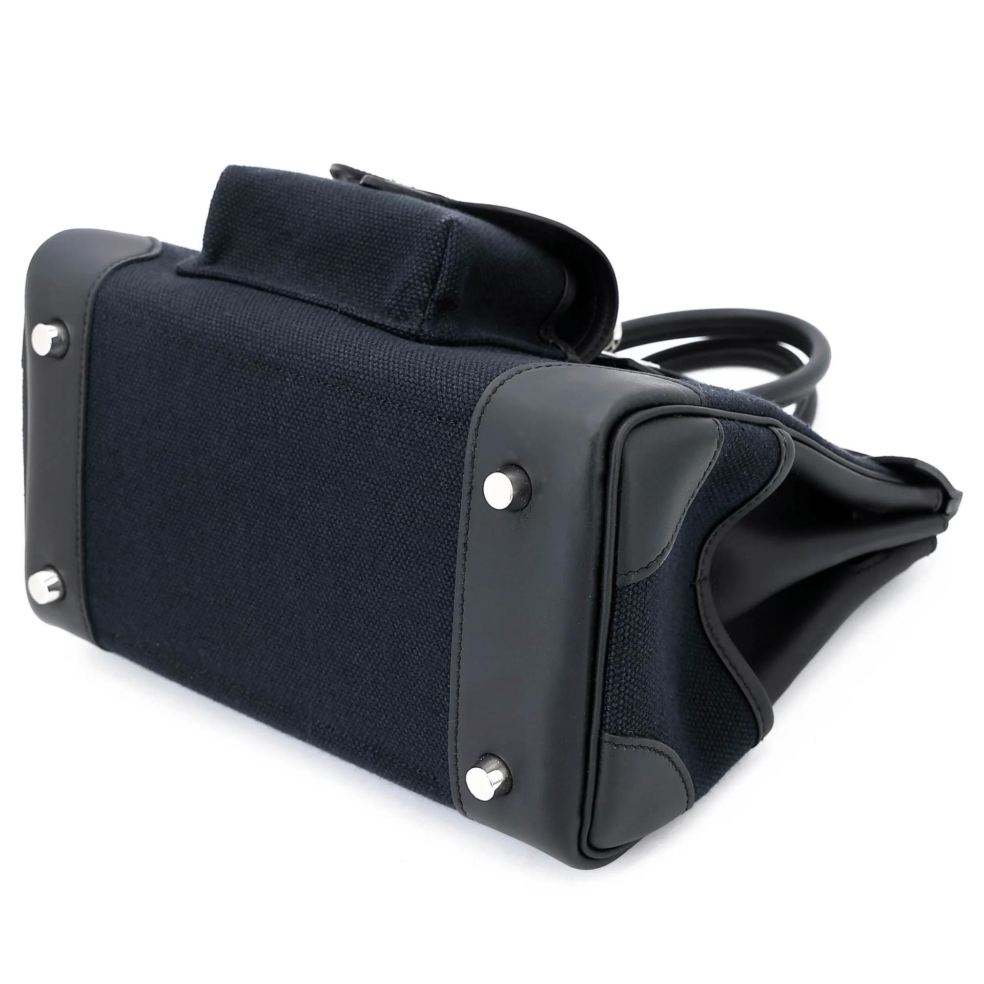 全新 HERMÈS 愛馬仕 限量收藏款 Birkin Cargo 25 89 黑色 Noir (Black) Toile Goeland 帆布 Swift牛皮 銀扣 G刻 2026年 - 4