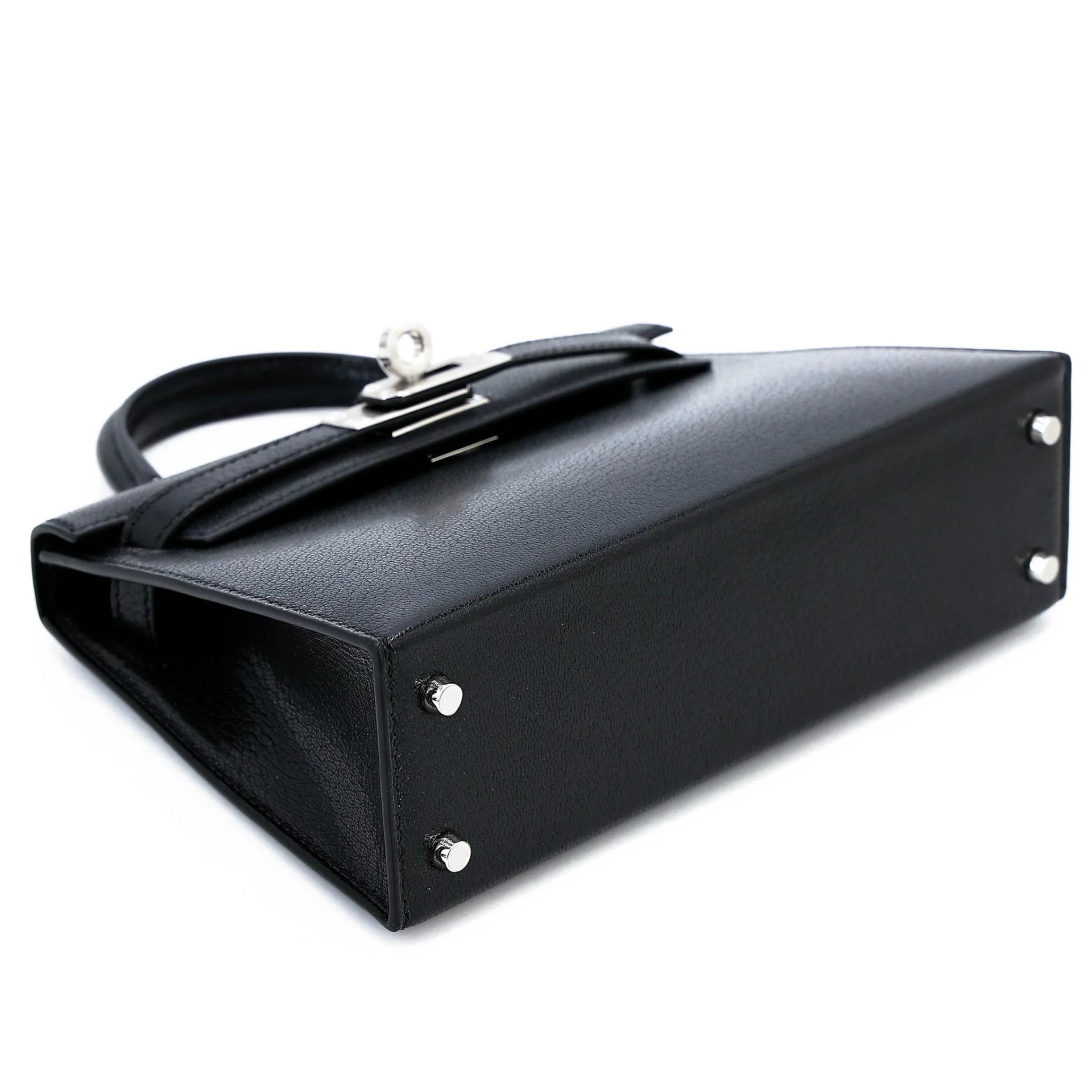 Brand New ( Rank N ) HERMÈS Limited Edition Mini Kelly II Atouts Shoulder Stra Noir (89) Chamkila Palladium hardware G (2026) - 6