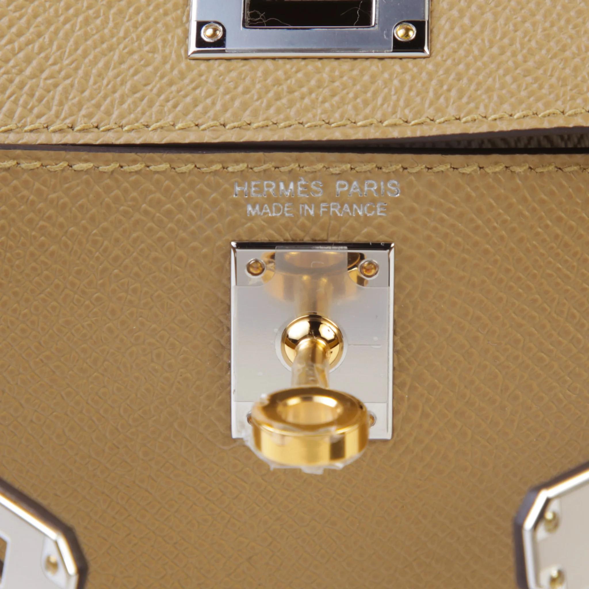 ランク NS 未使用品 HERMÈS エルメス ミニケリー2 プシエール (1C) エプソン エレクトラム金具 W刻印 (2024) - 9