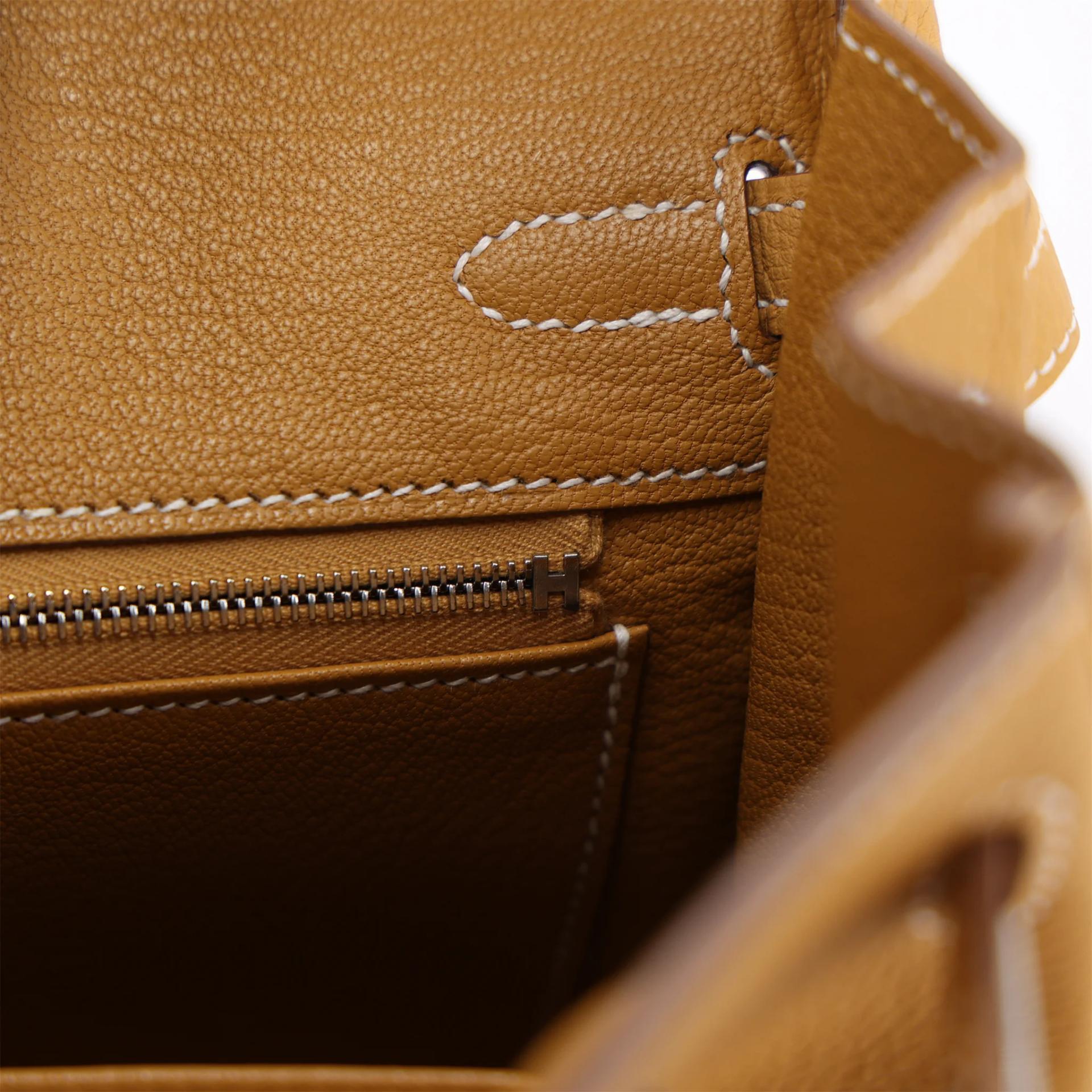 Unused ( Rank NS ) HERMÈS Birkin 25 Natural Sable (21) Togo Palladium hardware W (2024) - 15