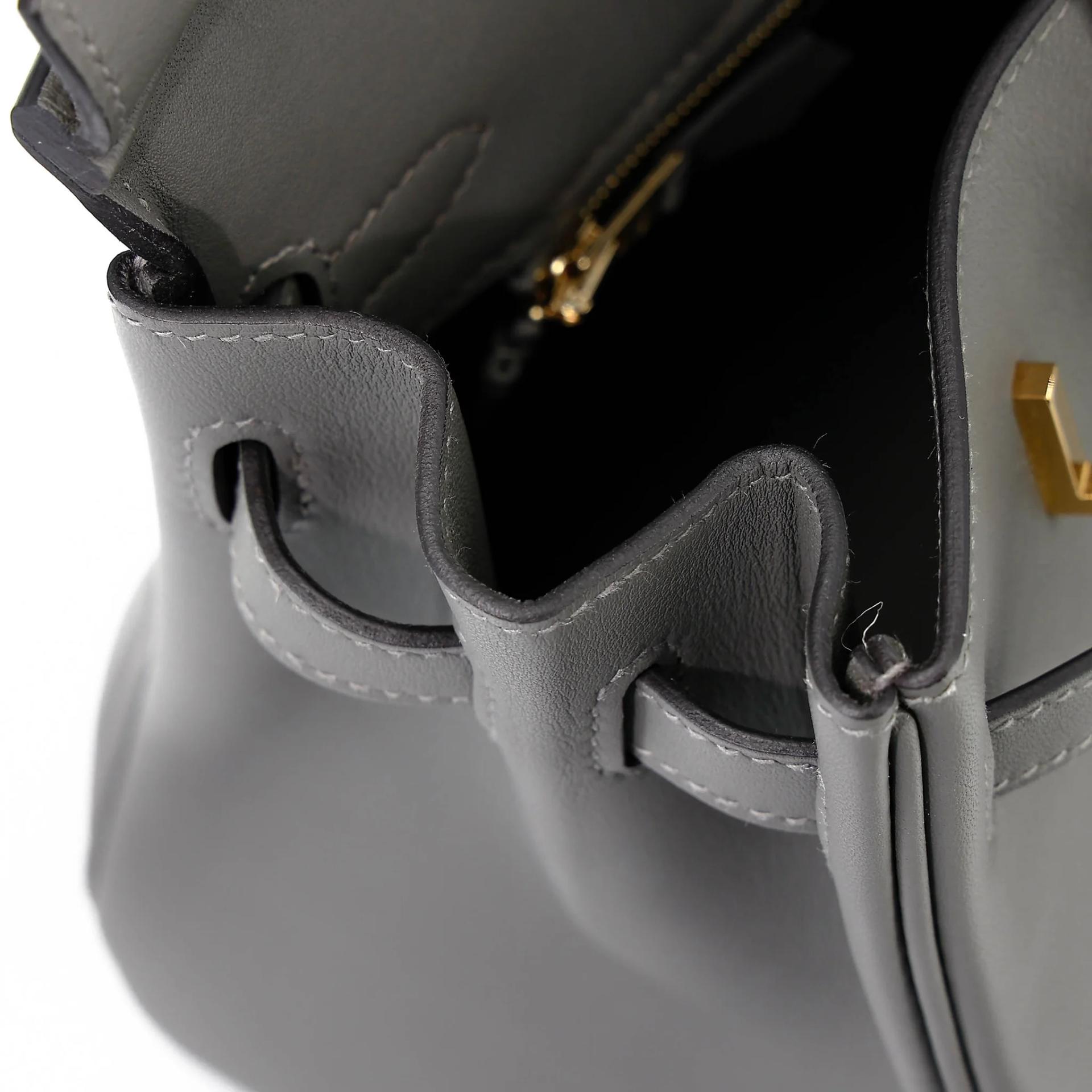 Unused ( Rank NS ) HERMÈS Birkin 25 Gris Meyer (0L) Swift Gold hardware W (2024) - 19