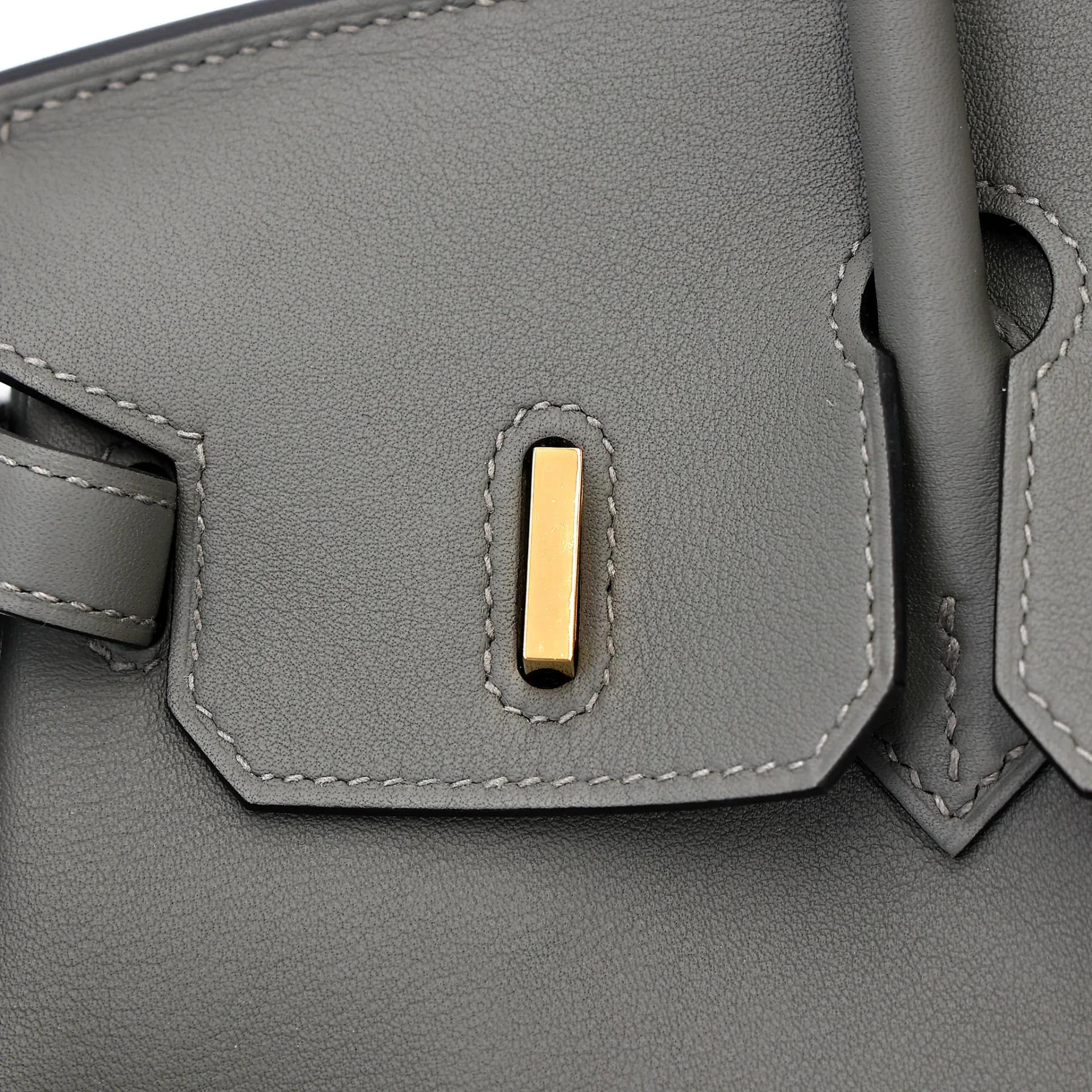 Unused ( Rank NS ) HERMÈS Birkin 25 Gris Meyer (0L) Swift Gold hardware W (2024) - 13