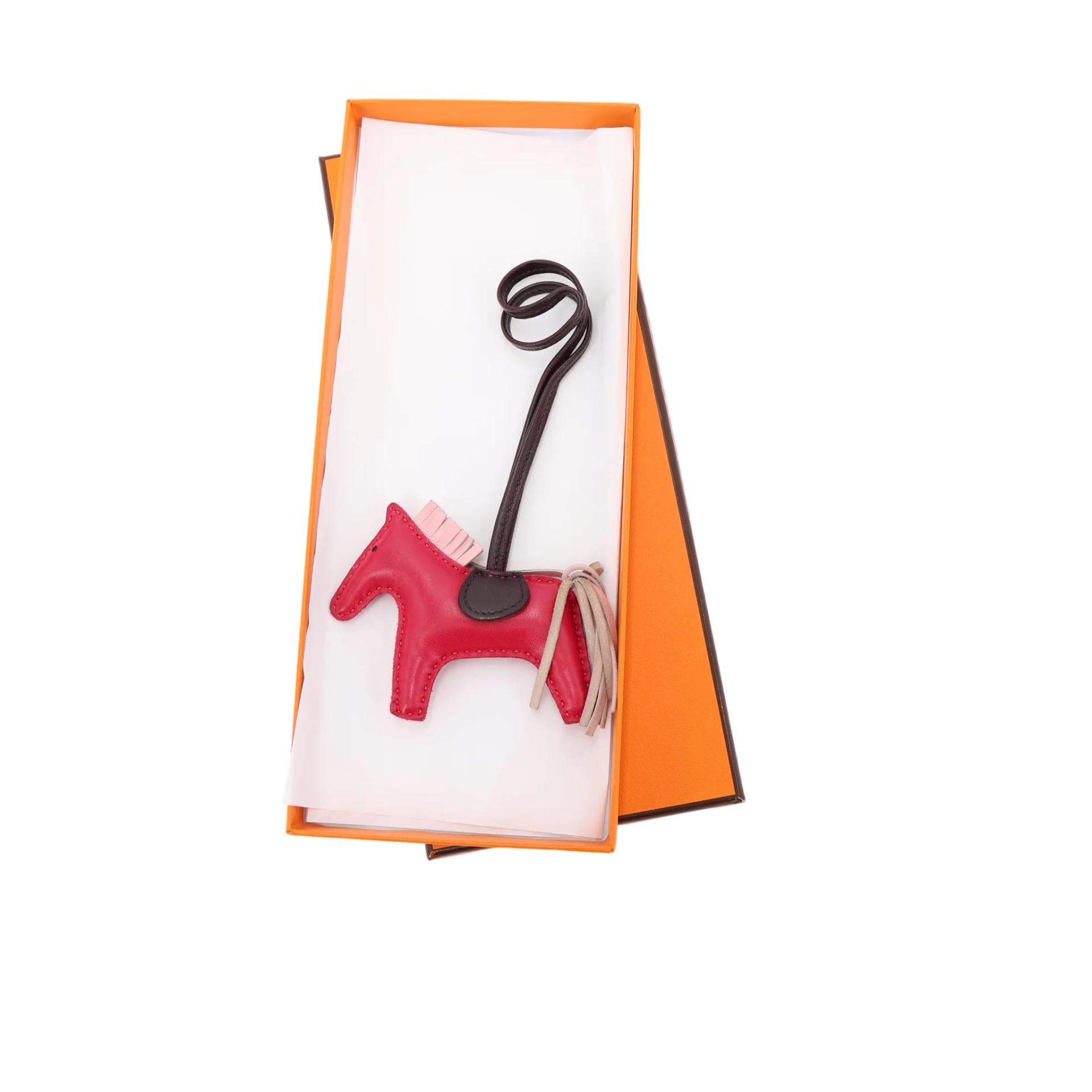 A美品 HERMÈS 愛馬仕 Rodeo PM 小馬 90 覆盆子粉 Framboise 3Q 櫻花粉 Rose Sakura 0G 馬鞍紅 Rouge Sellier Agneau Milo 米洛羊羔皮 U刻 2022年 - 3