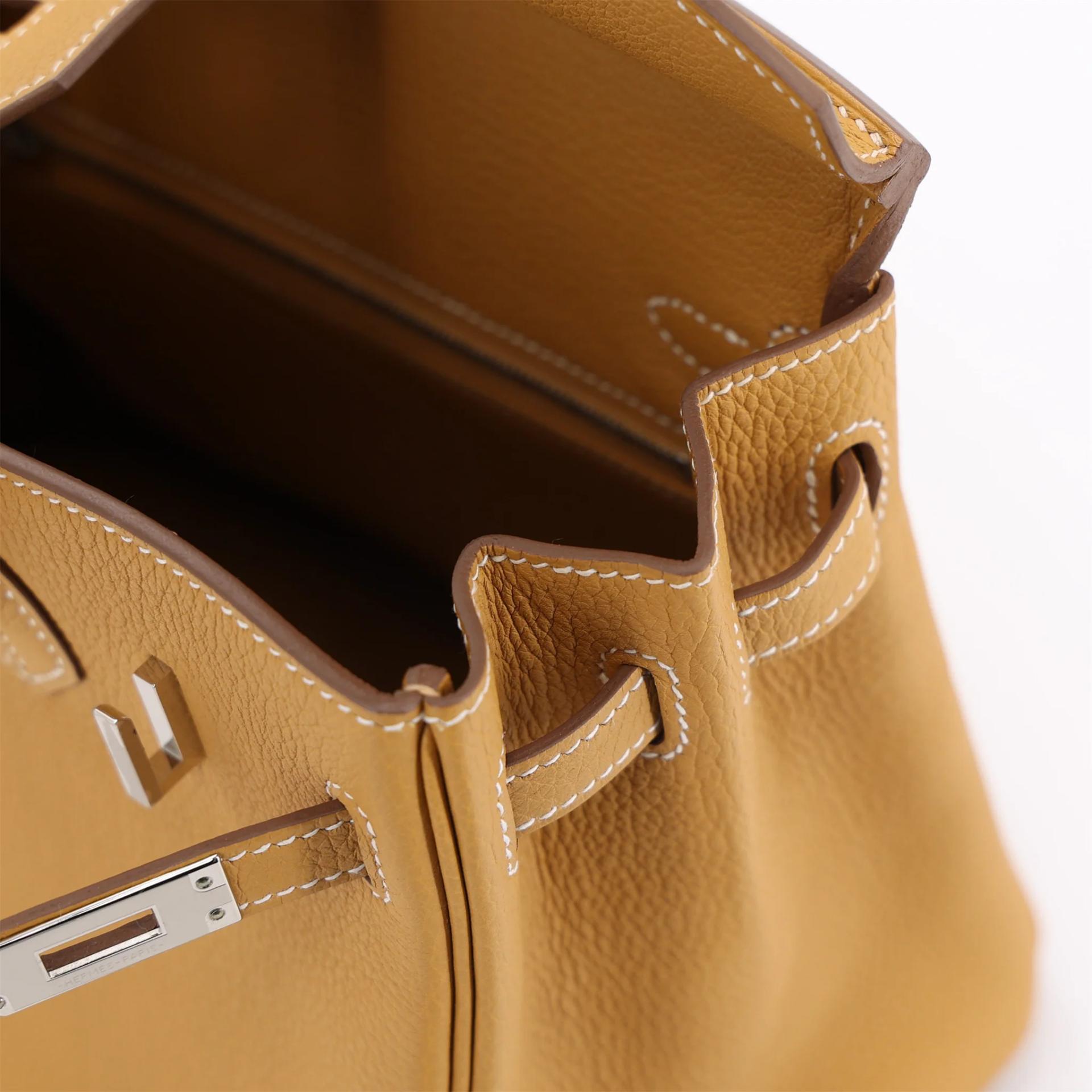 Unused ( Rank NS ) HERMÈS Birkin 25 Natural Sable (21) Togo Palladium hardware W (2024) - 13