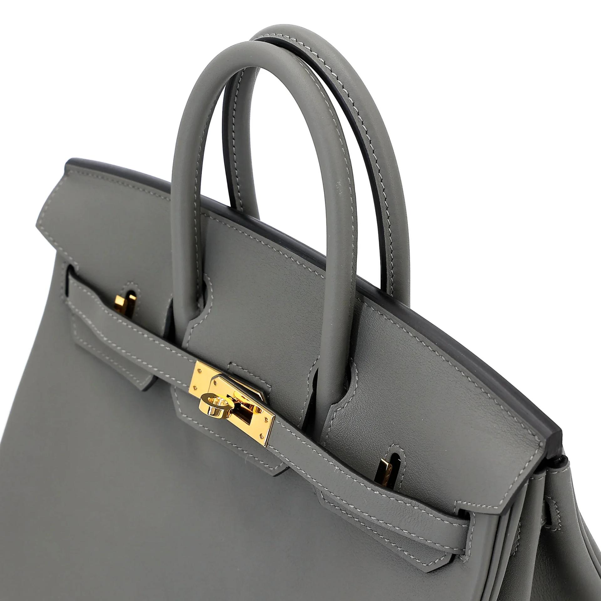 Unused ( Rank NS ) HERMÈS Birkin 25 Gris Meyer (0L) Swift Gold hardware W (2024) - 3