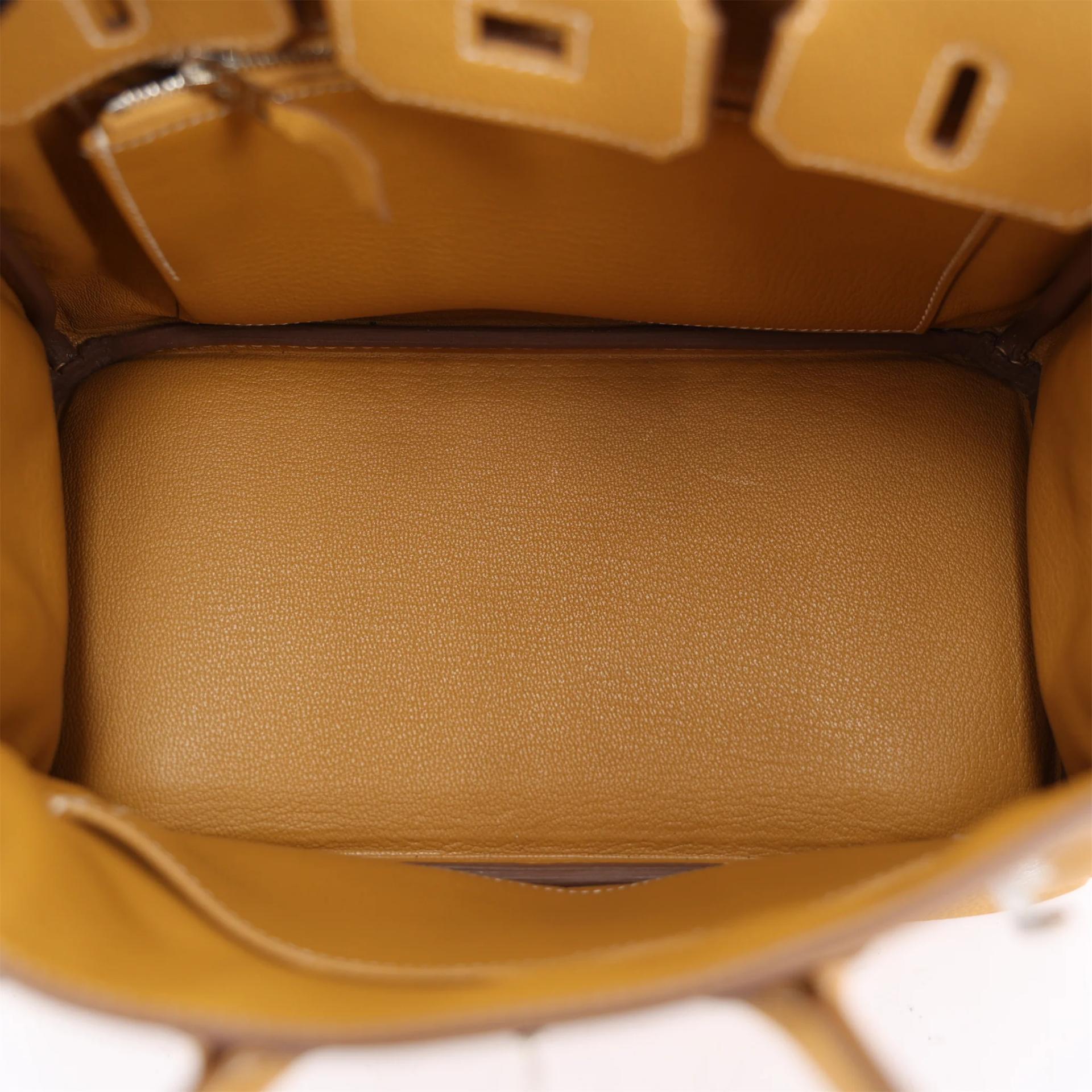 Unused ( Rank NS ) HERMÈS Birkin 25 Natural Sable (21) Togo Palladium hardware W (2024) - 11