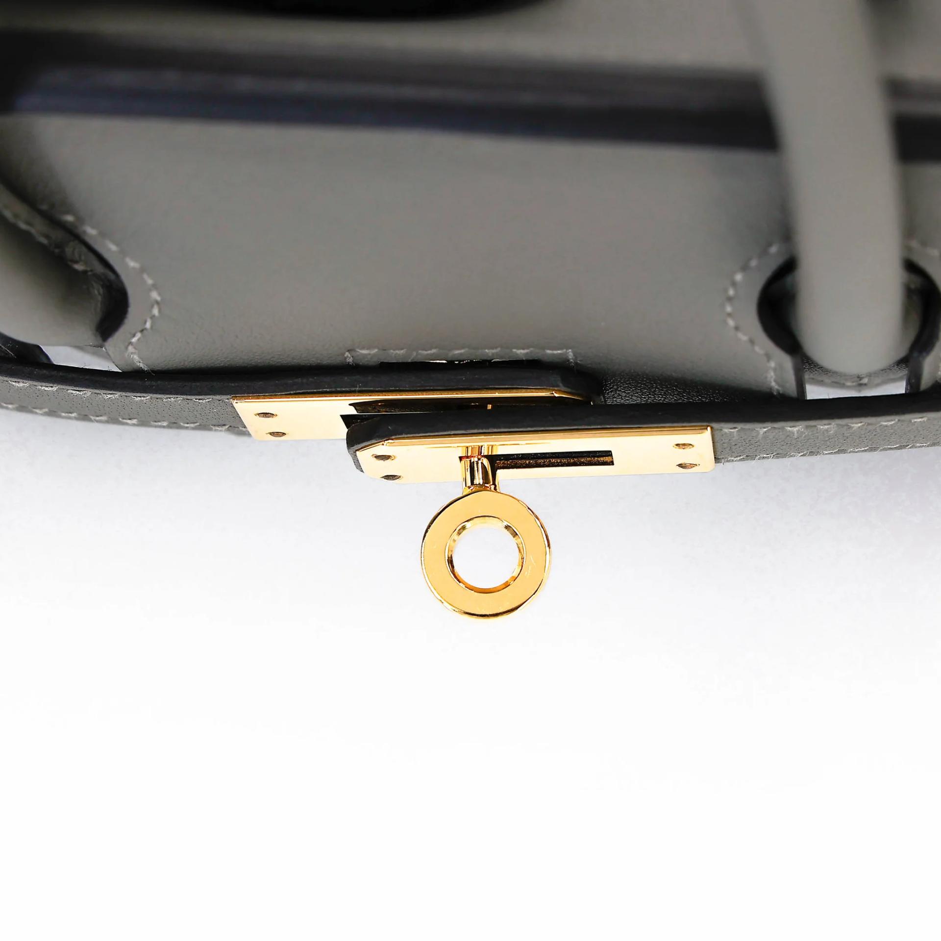 Unused ( Rank NS ) HERMÈS Birkin 25 Gris Meyer (0L) Swift Gold hardware W (2024) - 14