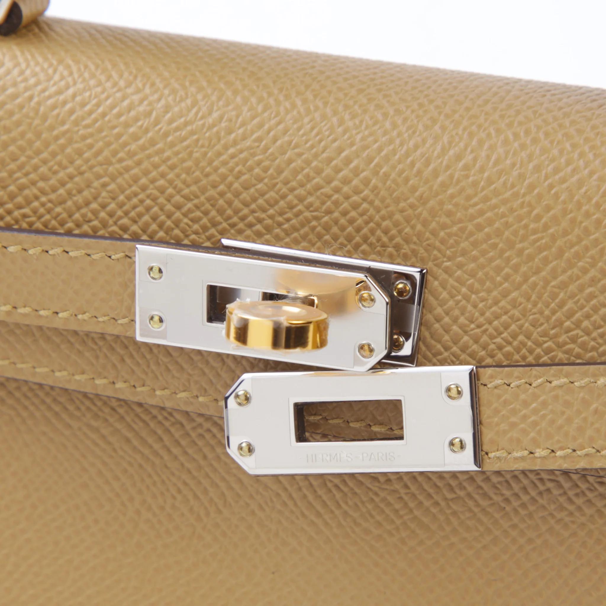 ランク NS 未使用品 HERMÈS エルメス ミニケリー2 プシエール (1C) エプソン エレクトラム金具 W刻印 (2024) - 8