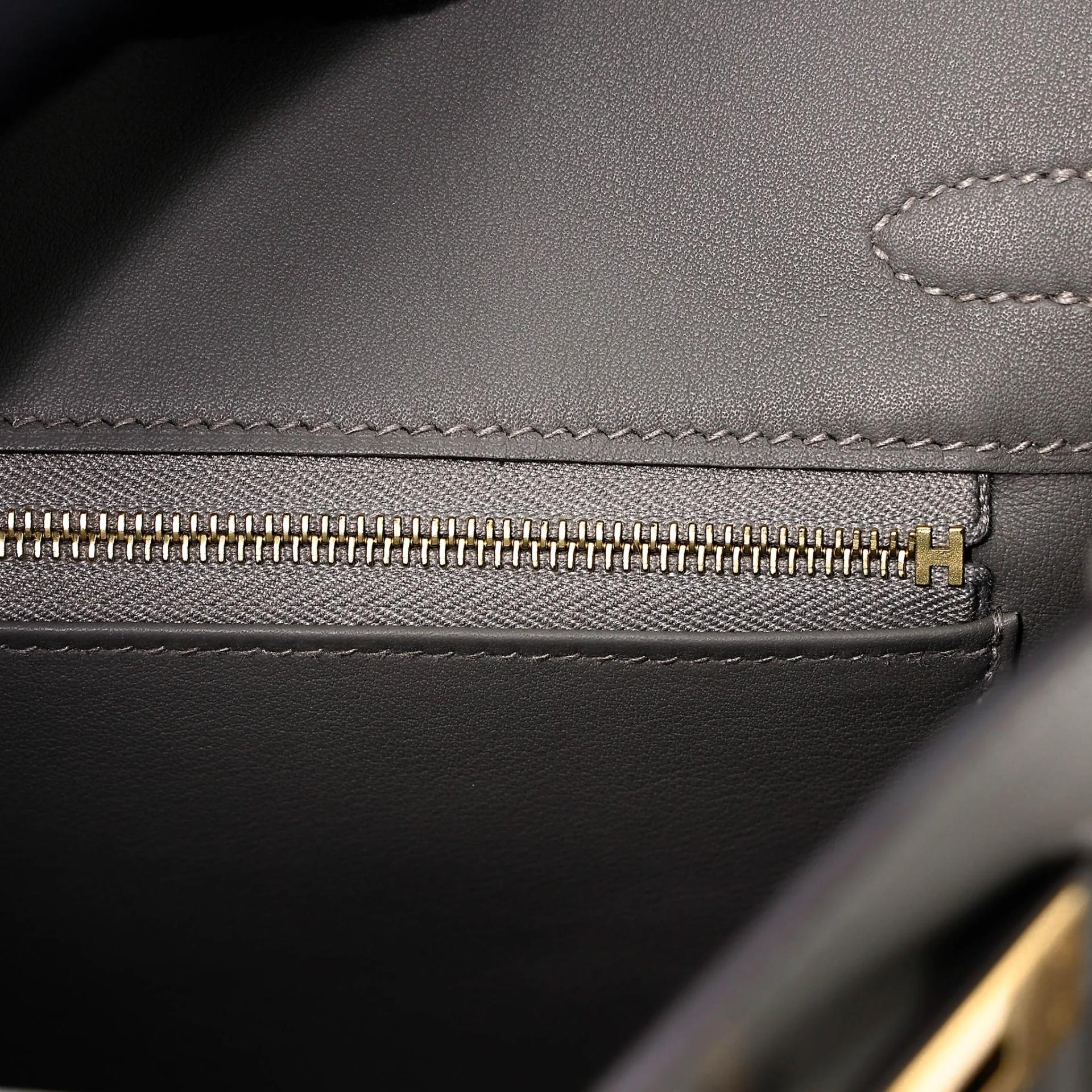 Unused ( Rank NS ) HERMÈS Birkin 25 Gris Meyer (0L) Swift Gold hardware W (2024) - 16
