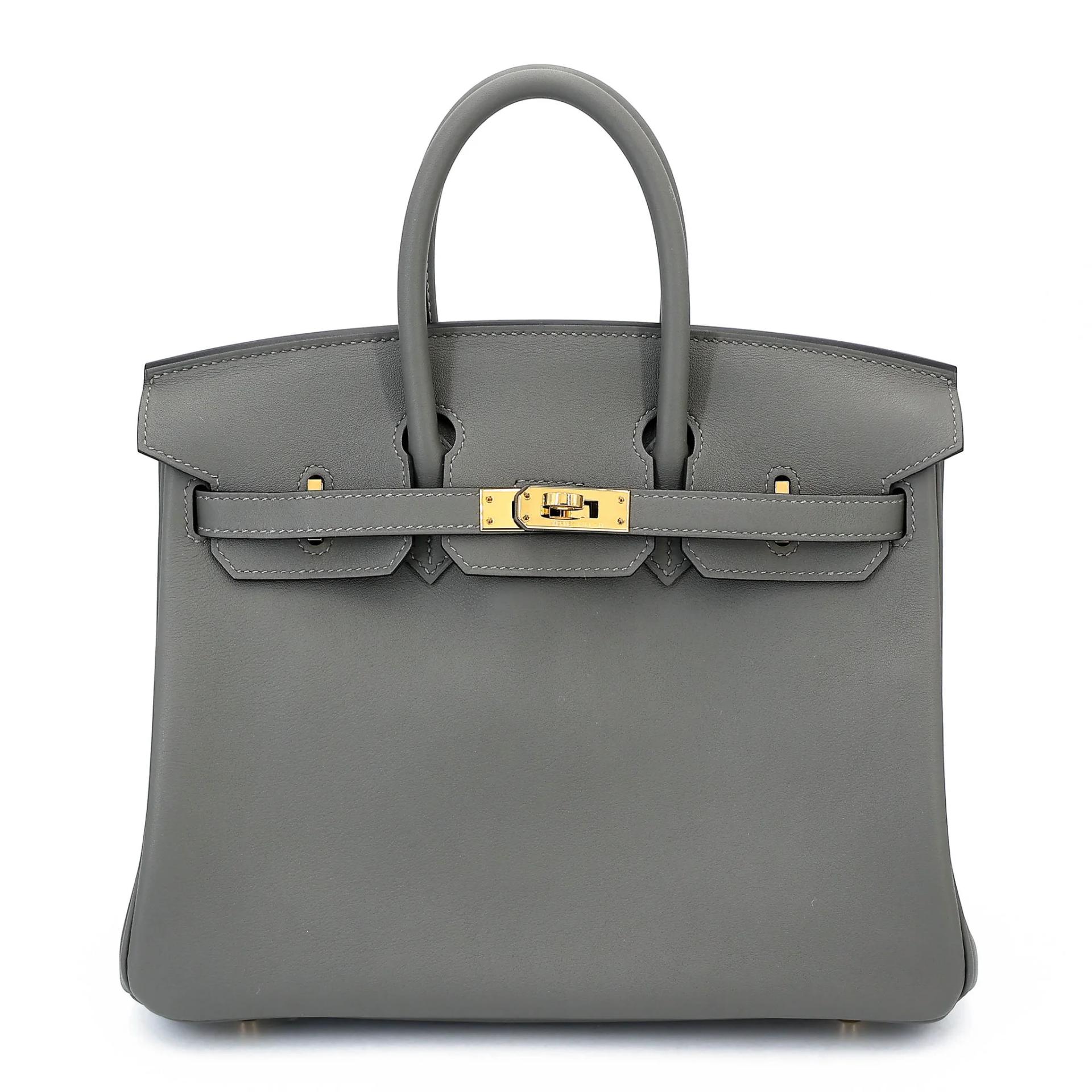 Unused ( Rank NS ) HERMÈS Birkin 25 Gris Meyer (0L) Swift Gold hardware W (2024) - 1