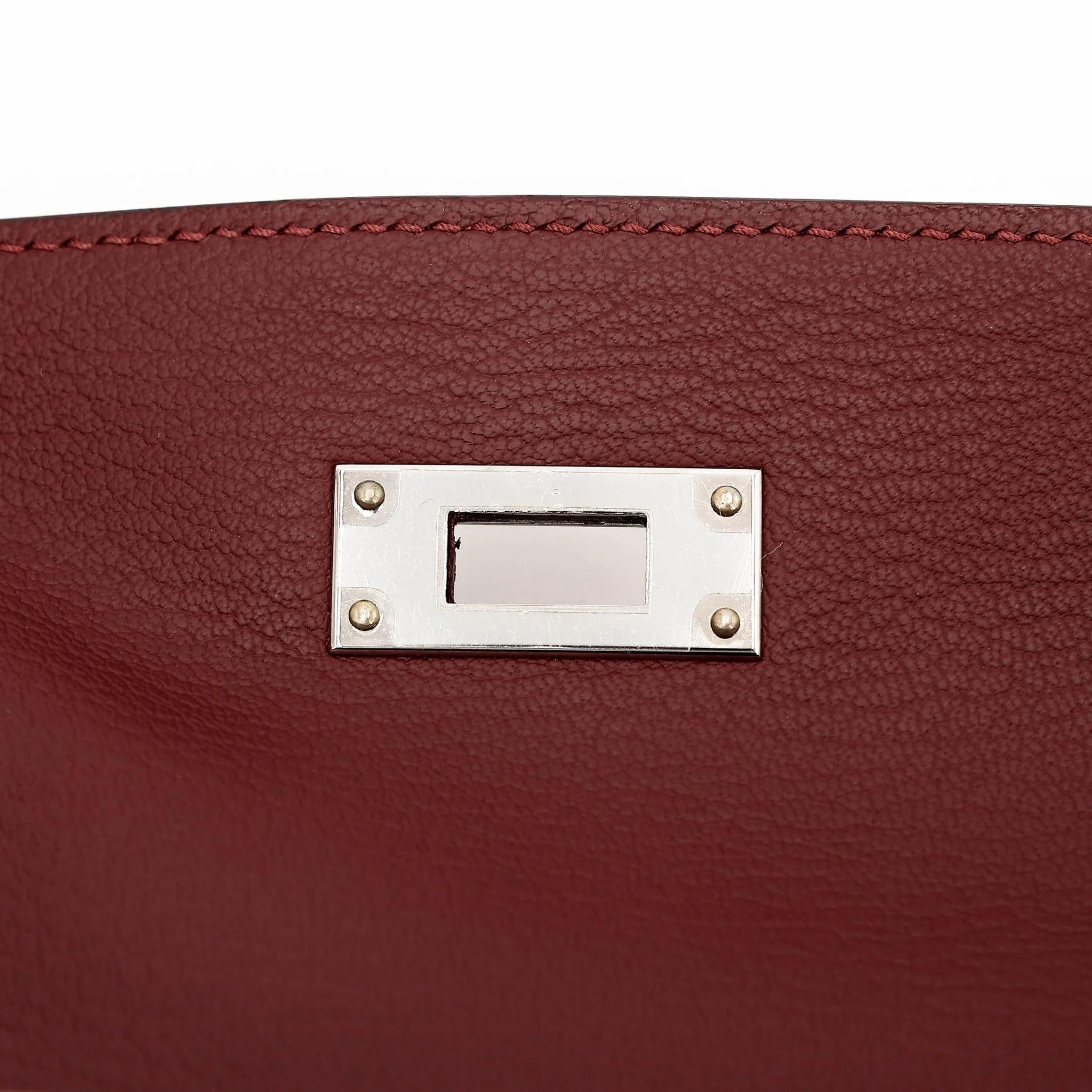 Excellent ( Rank SA ) HERMÈS Limited Edition Kelly 28 Graphie Sellier Letter S Gold (37) Jaune Ambre (9D) Caramel (28) Clemence Epsom Sombrero Palladium hardware C (2018) - 11