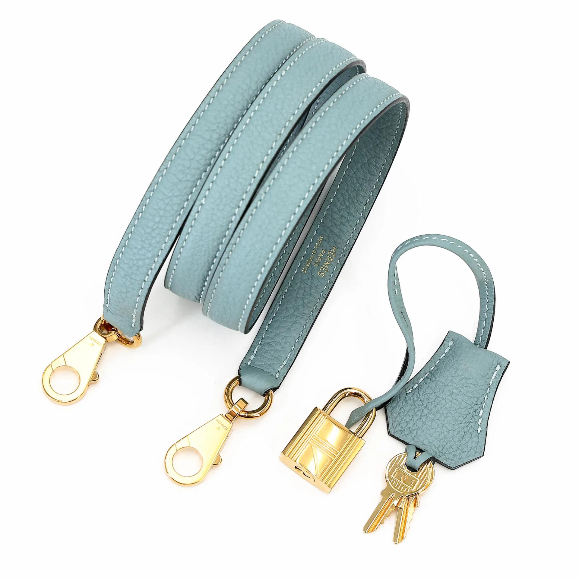 Excellent ( Rank SA ) HERMÈS Kelly 25 Ciel (7G) Togo Gold hardware Y (2020) - 20