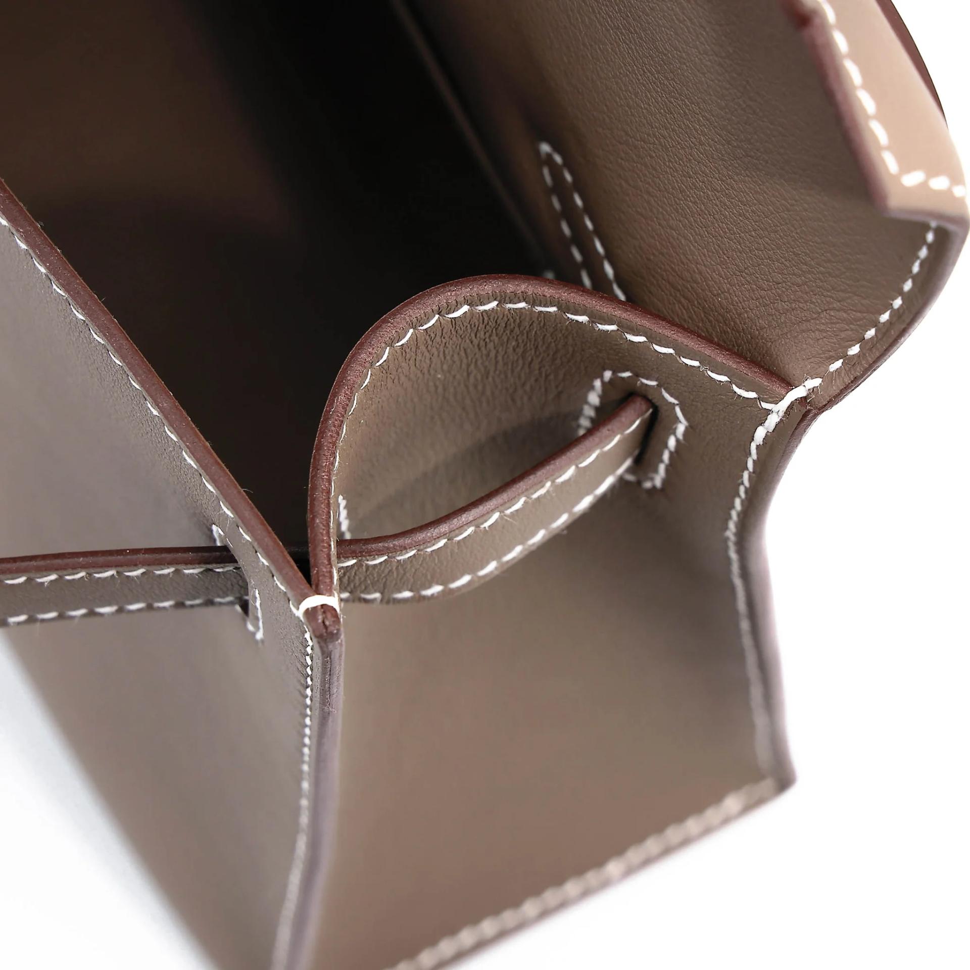 ランク N 新品 HERMÈS エルメス ポシェットケリー エトゥープ (18) スイフト シルバー金具 G刻印 (2026) - 16