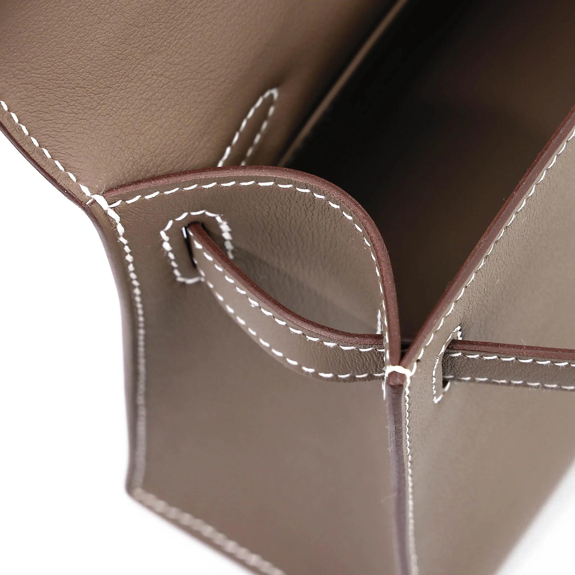 ランク N 新品 HERMÈS エルメス ポシェットケリー エトゥープ (18) スイフト シルバー金具 G刻印 (2026) - 17