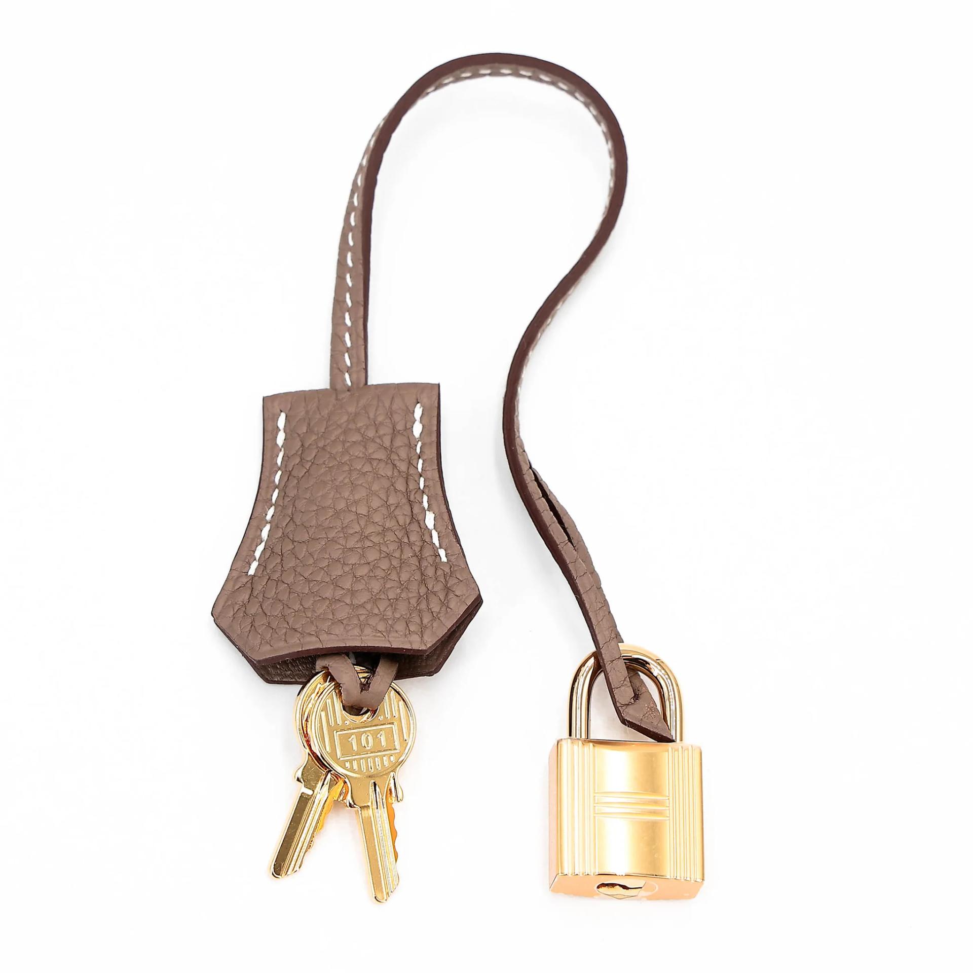 Brand New ( Rank N ) HERMÈS Birkin 30 Etoupe (18) Togo Gold hardware G (2026) - 17