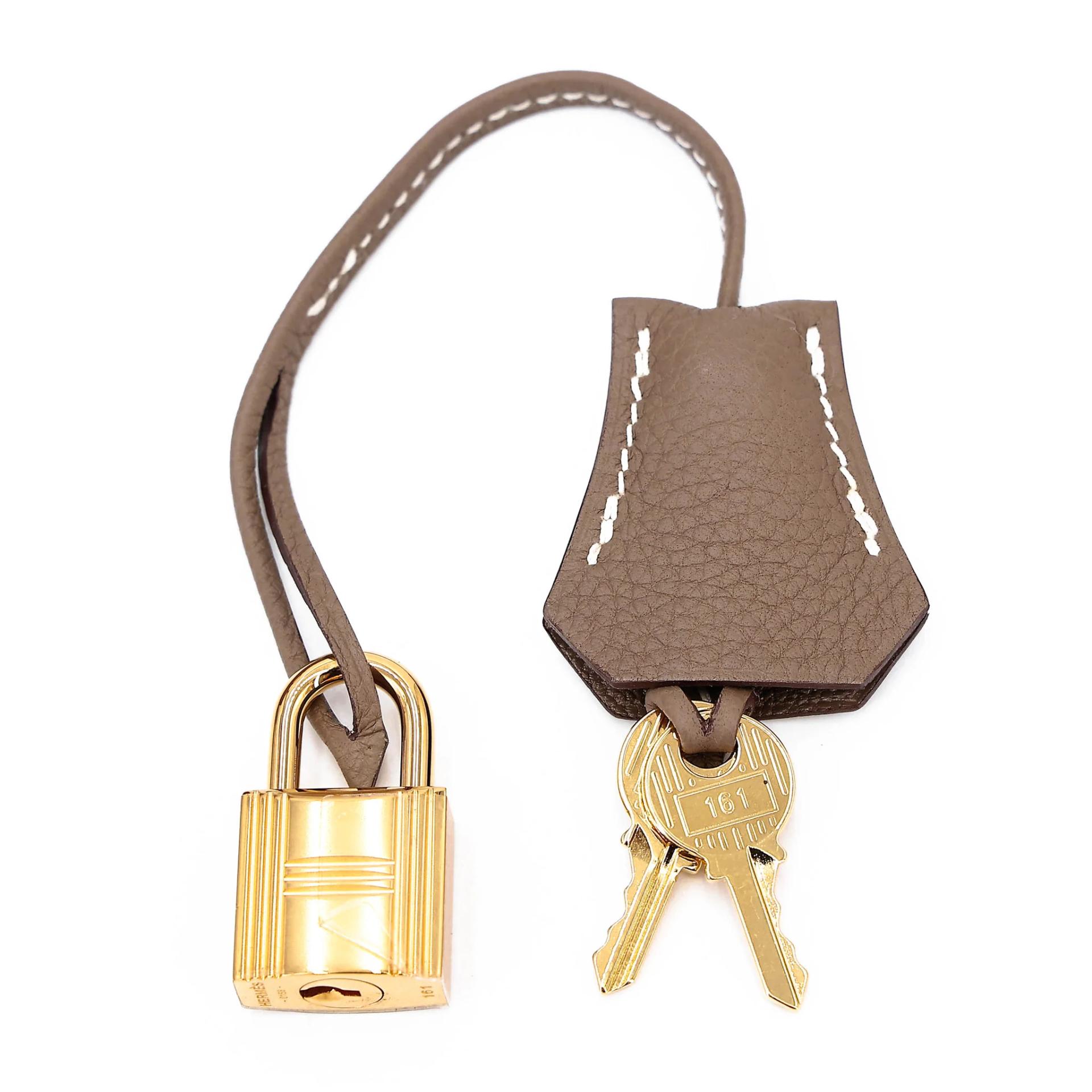 ランク NS 未使用品 HERMÈS エルメス バーキン25 エトゥープ (18) トゴ ゴールド金具 C刻印 (2018) - 17