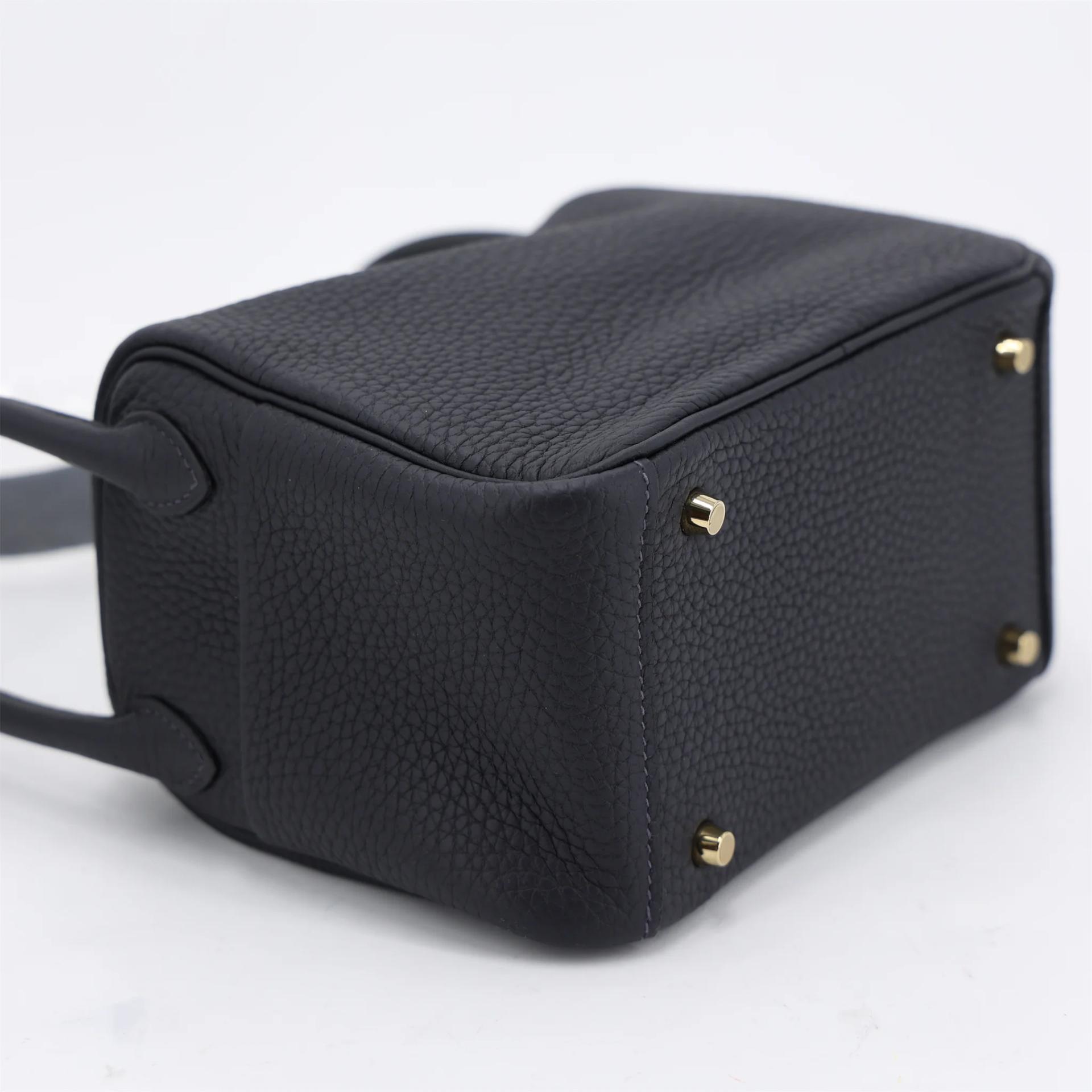 Brand New ( Rank N ) HERMÈS Mini Lindy II Caban (3Y) Clemence Gold hardware G (2026) - 6