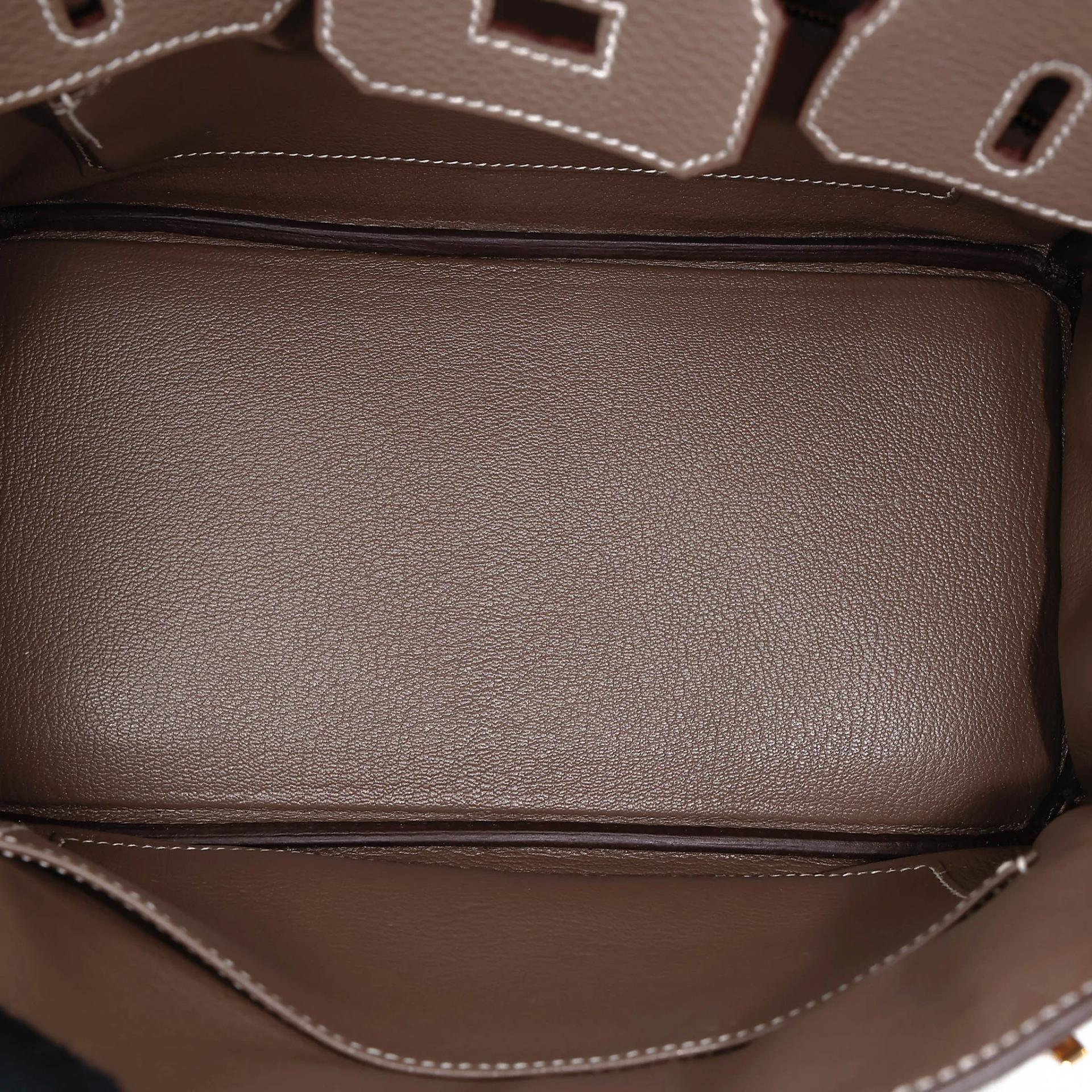 ランク NS 未使用品 HERMÈS エルメス バーキン25 エトゥープ (18) トゴ ゴールド金具 C刻印 (2018) - 16