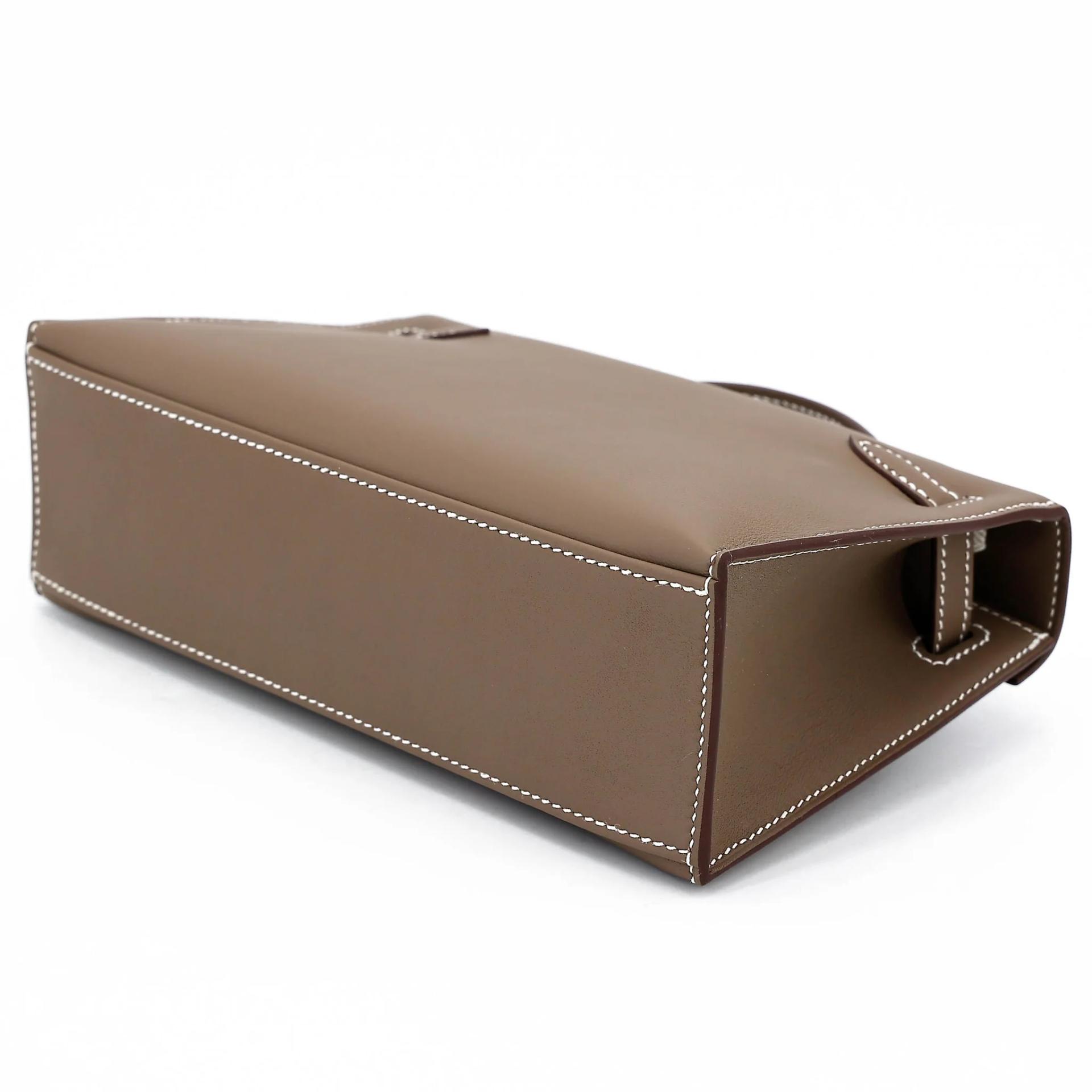 ランク N 新品 HERMÈS エルメス ポシェットケリー エトゥープ (18) スイフト シルバー金具 G刻印 (2026) - 6