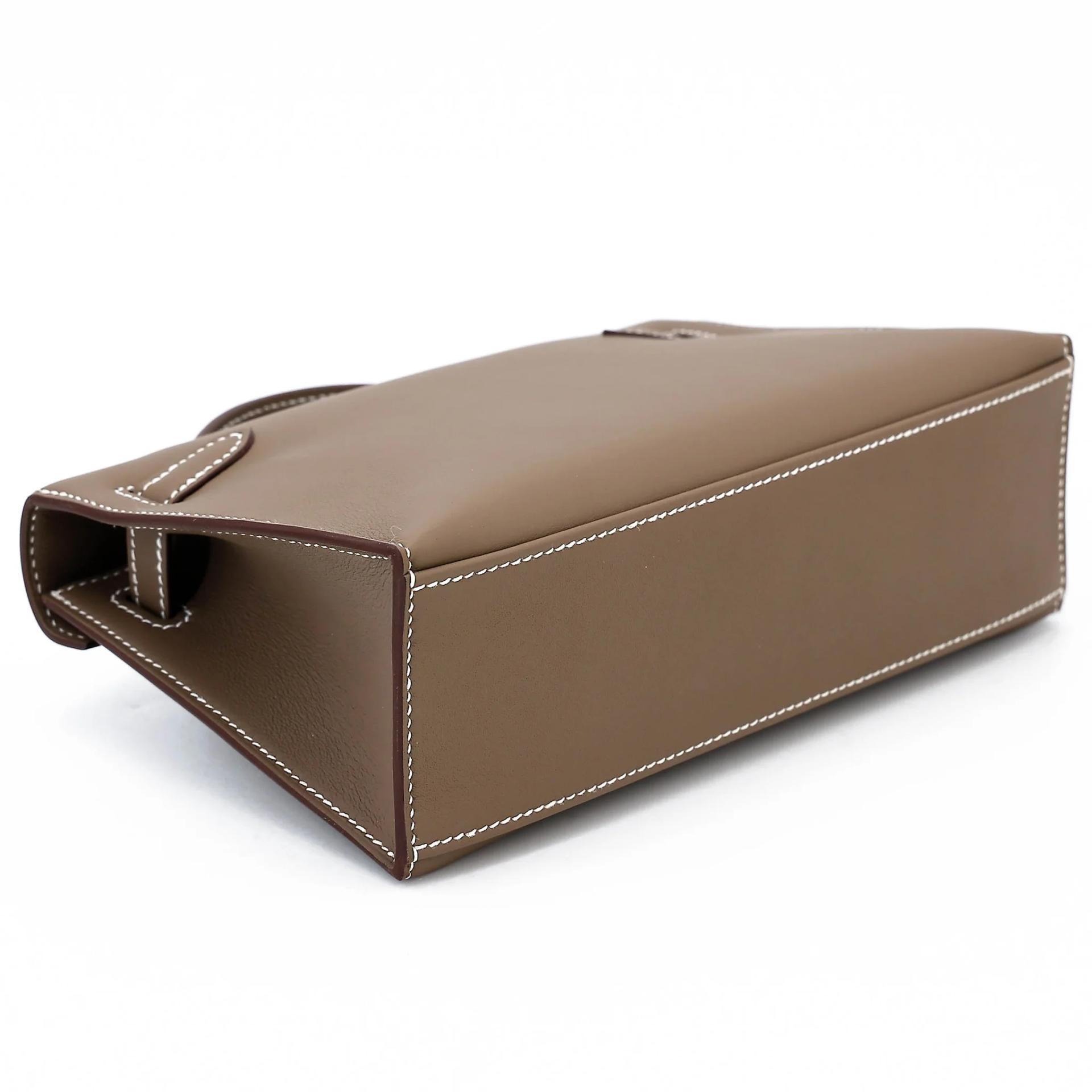 ランク N 新品 HERMÈS エルメス ポシェットケリー エトゥープ (18) スイフト シルバー金具 G刻印 (2026) - 7