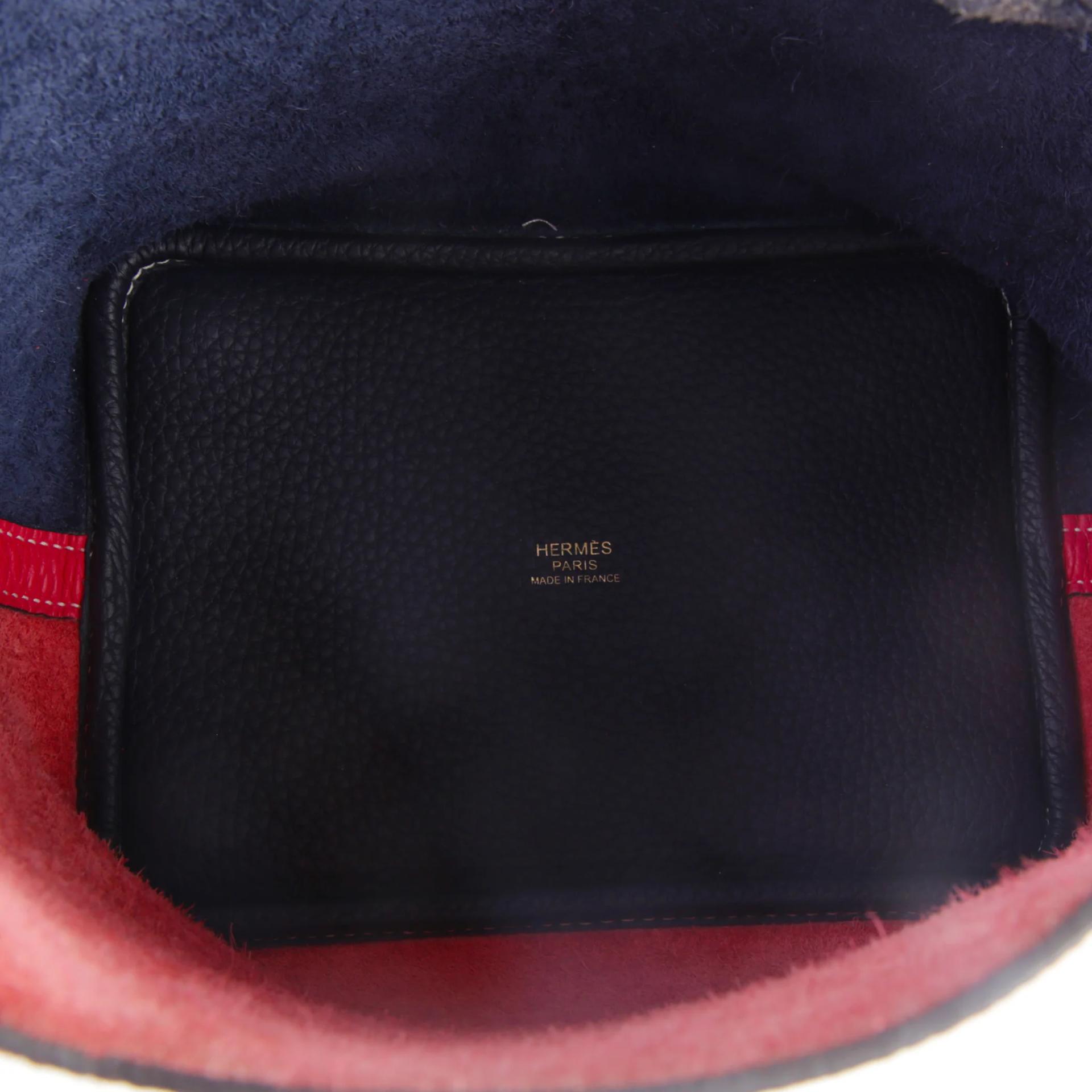 A美品 HERMÈS 愛馬仕 Picotin 菜籃子 PM 18 Casaque 2Z 午夜藍 Bleu Nuit I6 極致粉 Rose Extreme Clemence小牛皮 金扣 Y刻 2020年 - 10