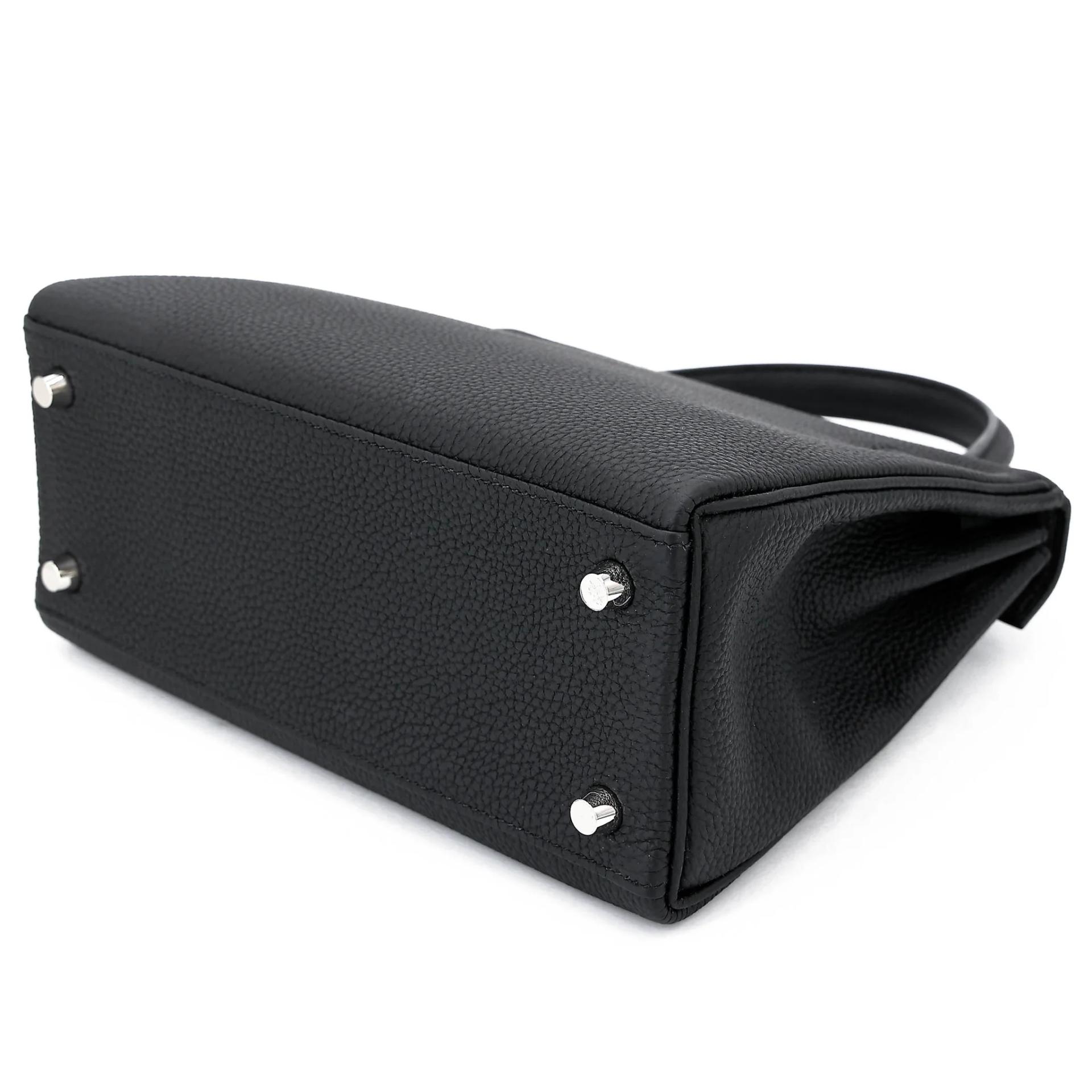 Brand New ( Rank N ) HERMÈS Kelly 25 Noir (89) Togo Palladium hardware G (2026) - 6