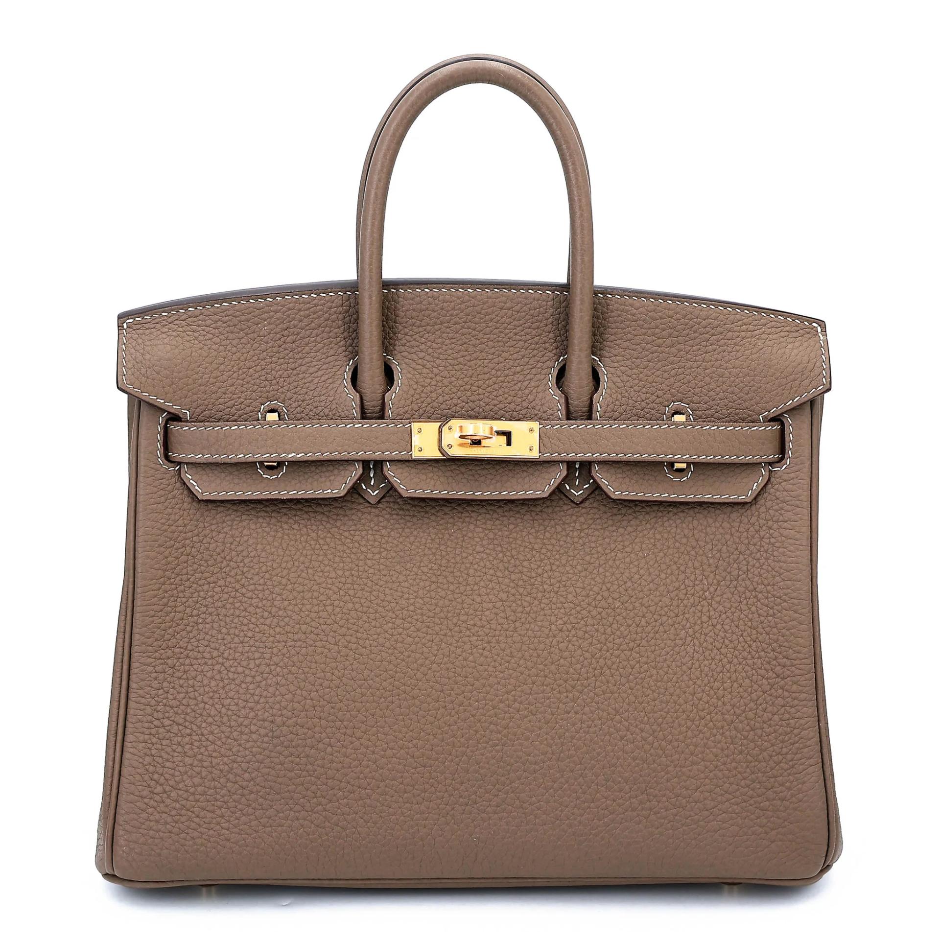 ランク NS 未使用品 HERMÈS エルメス バーキン25 エトゥープ (18) トゴ ゴールド金具 C刻印 (2018) - 1