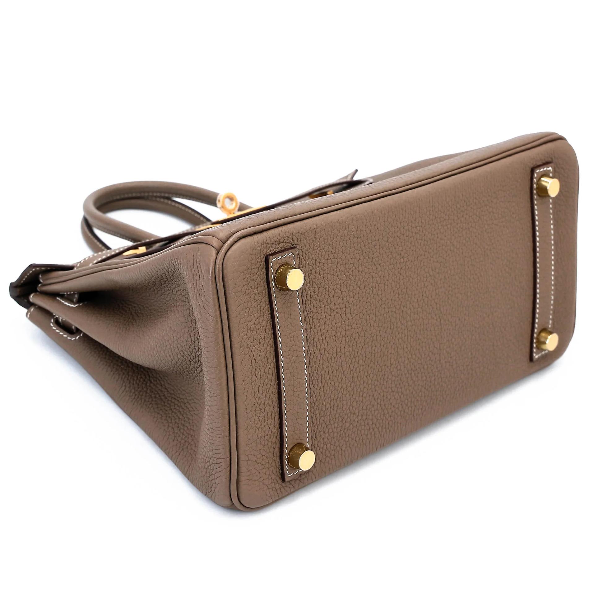ランク NS 未使用品 HERMÈS エルメス バーキン25 エトゥープ (18) トゴ ゴールド金具 C刻印 (2018) - 5