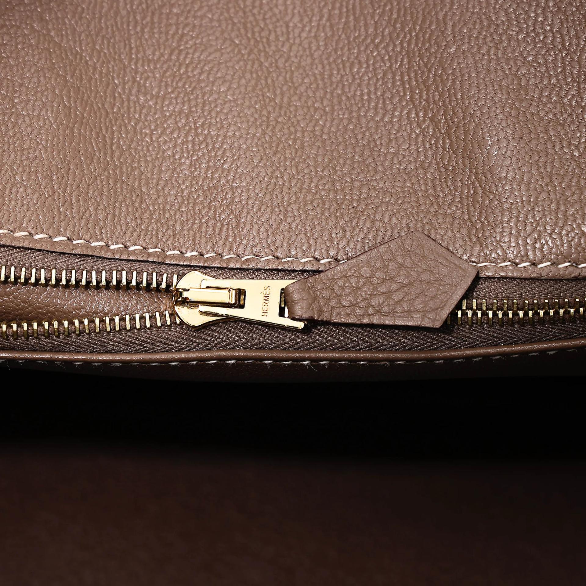 ランク NS 未使用品 HERMÈS エルメス バーキン25 エトゥープ (18) トゴ ゴールド金具 C刻印 (2018) - 11
