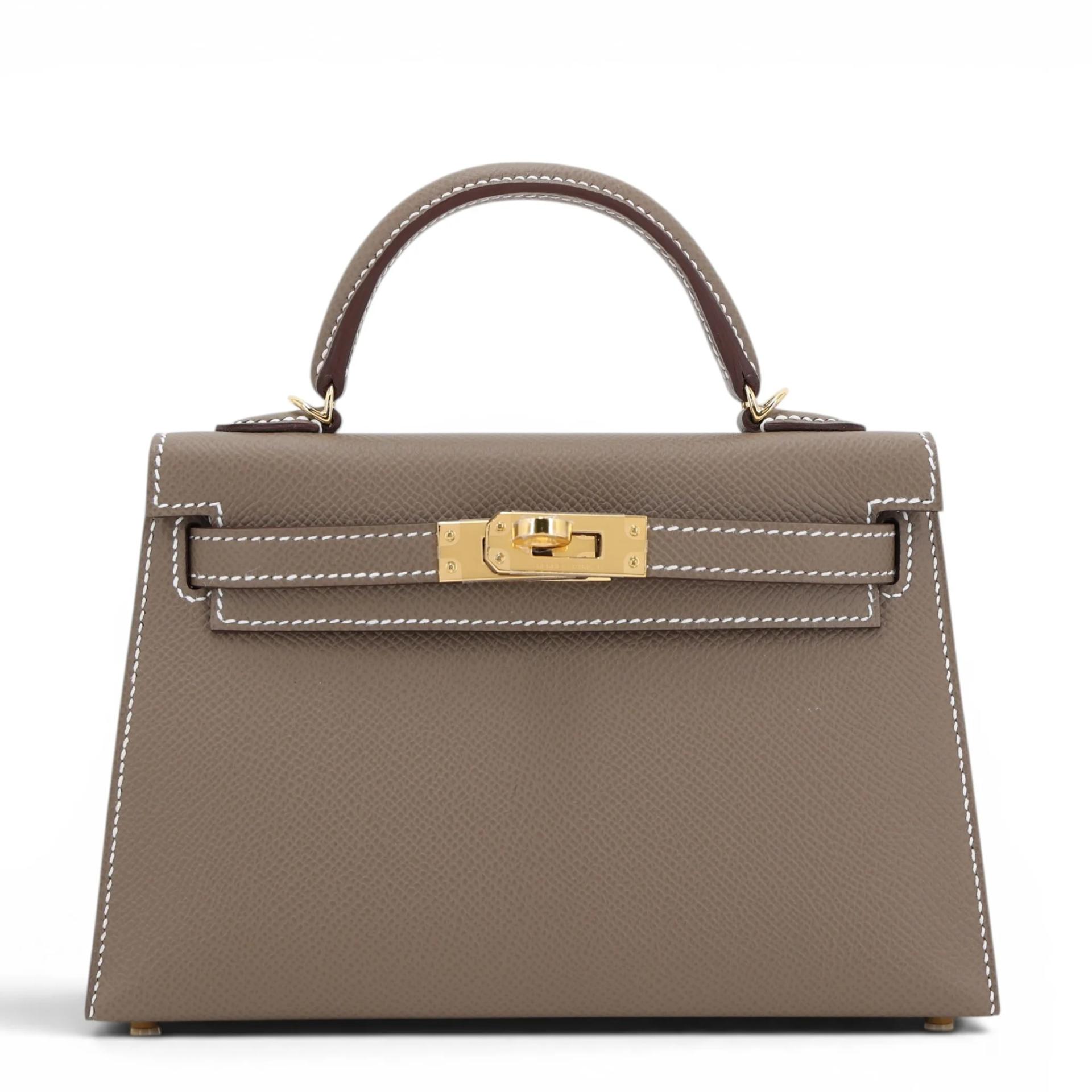 ランク N 新品 HERMÈS エルメス ミニケリー2 エトゥープ (18) エプソン ゴールド金具 G刻印 (2026) - 1