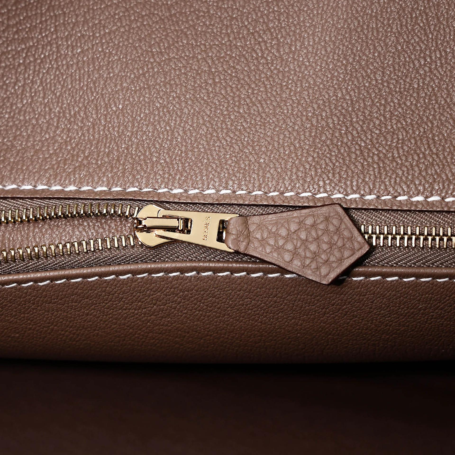 Brand New ( Rank N ) HERMÈS Birkin 30 Etoupe (18) Togo Gold hardware G (2026) - 11