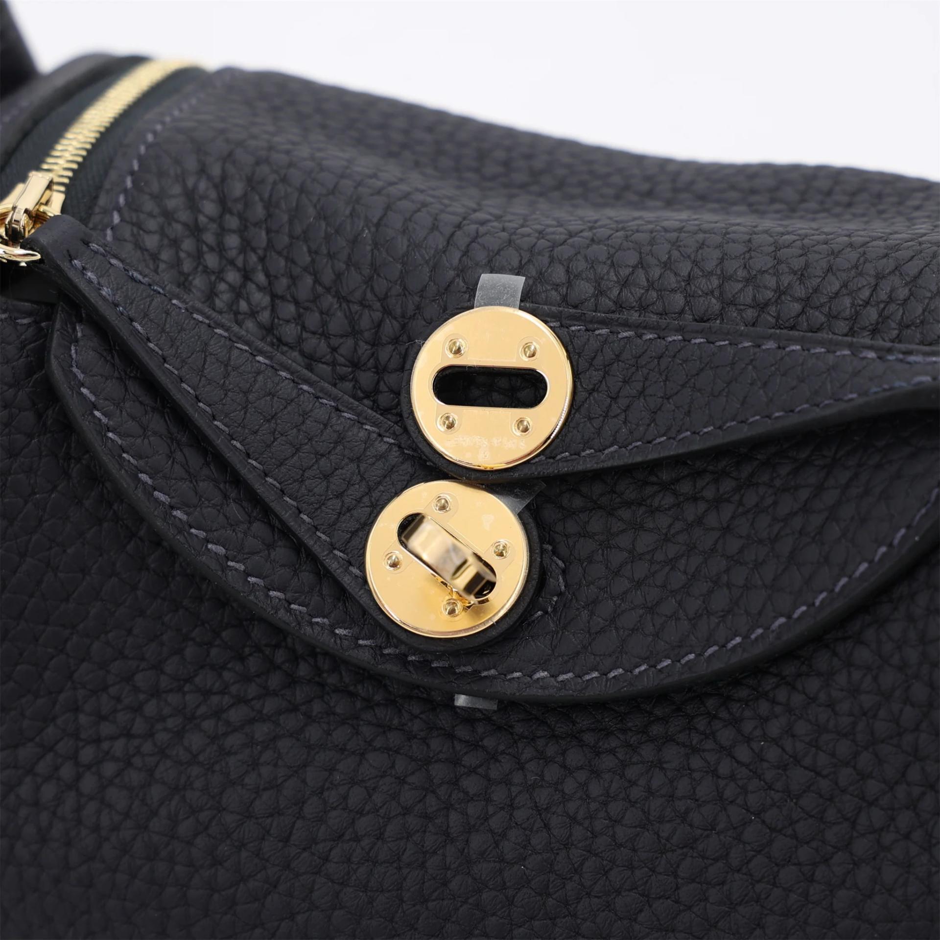 Brand New ( Rank N ) HERMÈS Mini Lindy II Caban (3Y) Clemence Gold hardware G (2026) - 8