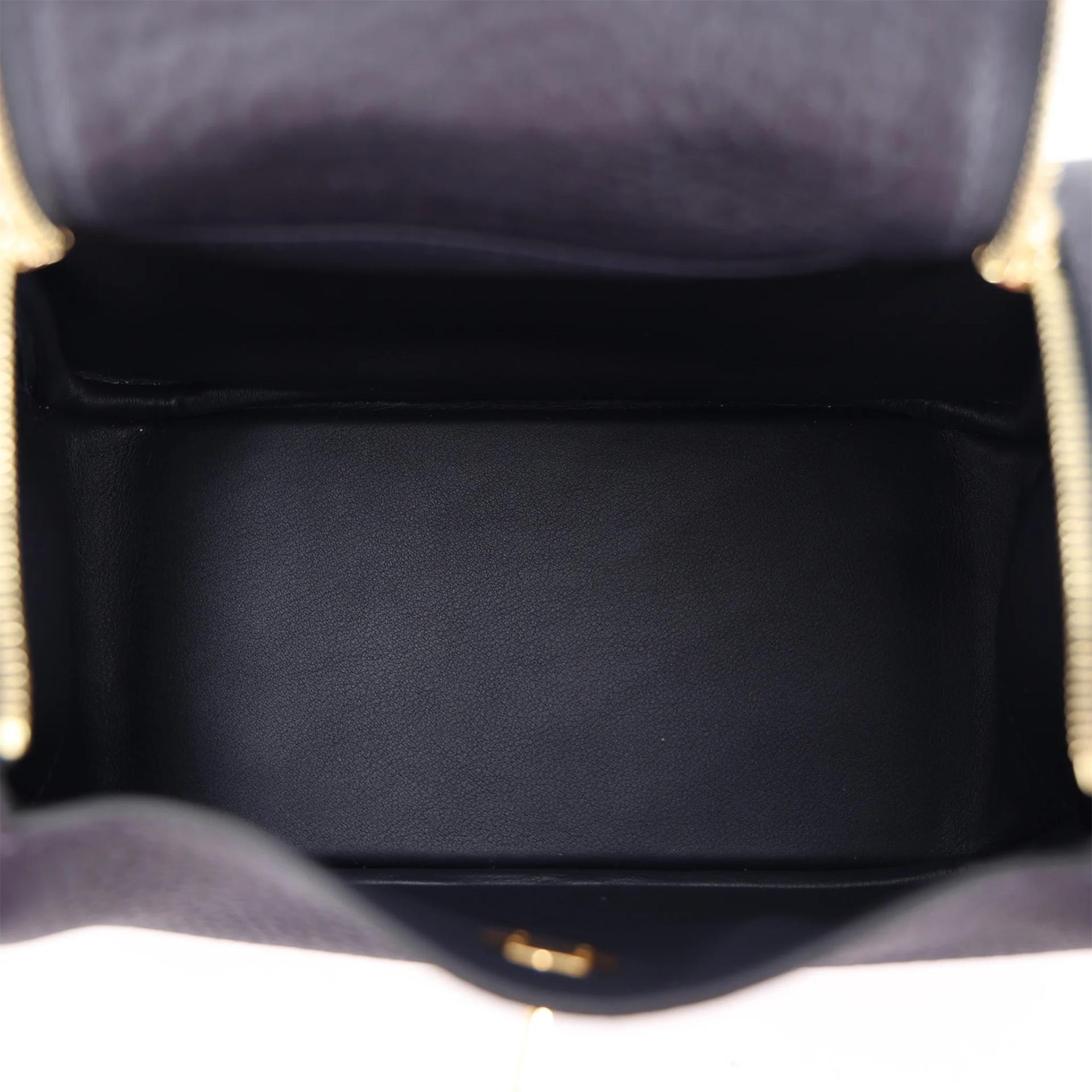 Brand New ( Rank N ) HERMÈS Mini Lindy II Caban (3Y) Clemence Gold hardware G (2026) - 11