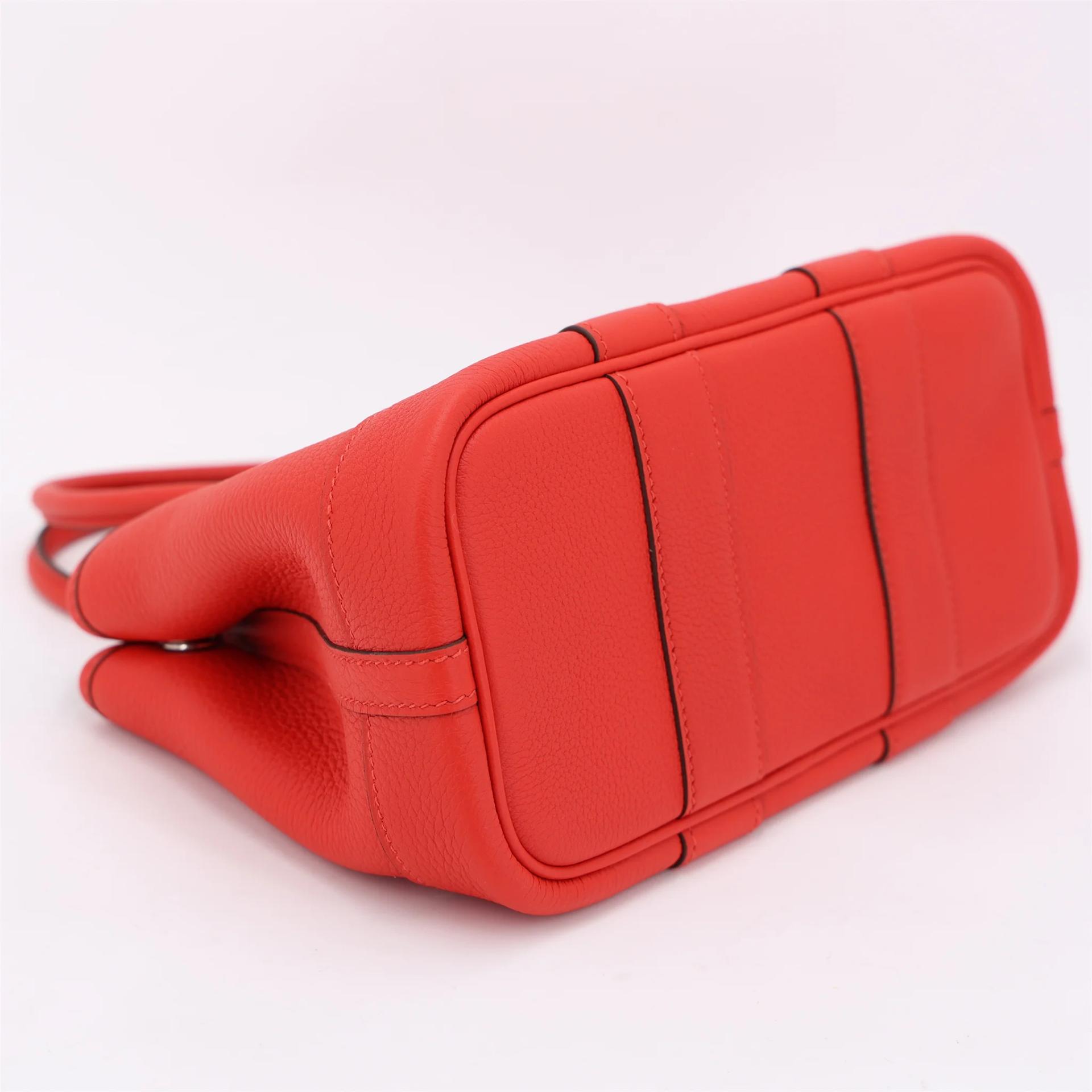 Brand New ( Rank N ) HERMÈS Neo Garden Party 23 Rouge de Coeur (S3) Togo Palladium hardware G (2026) - 6