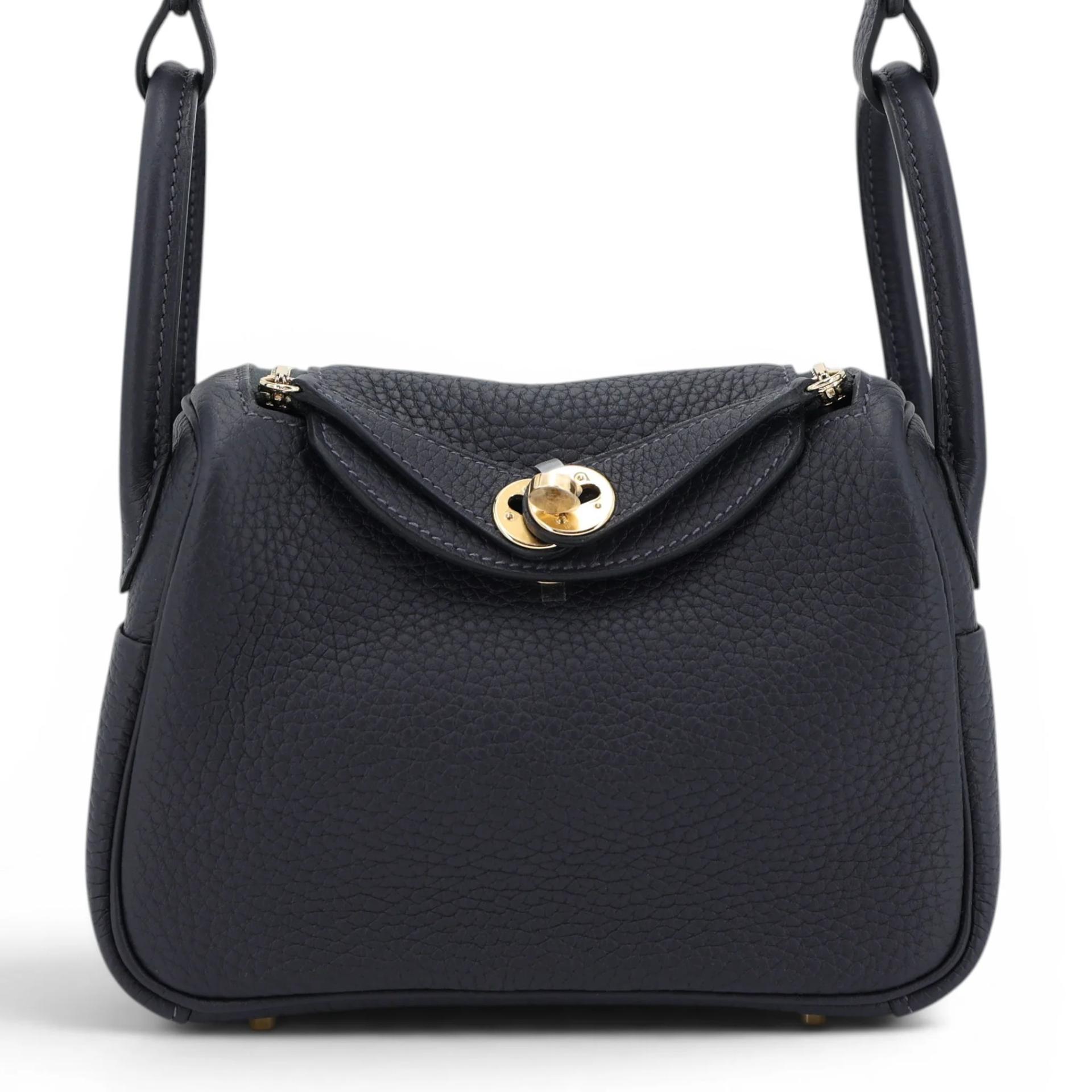 Brand New ( Rank N ) HERMÈS Mini Lindy II Caban (3Y) Clemence Gold hardware G (2026) - 1