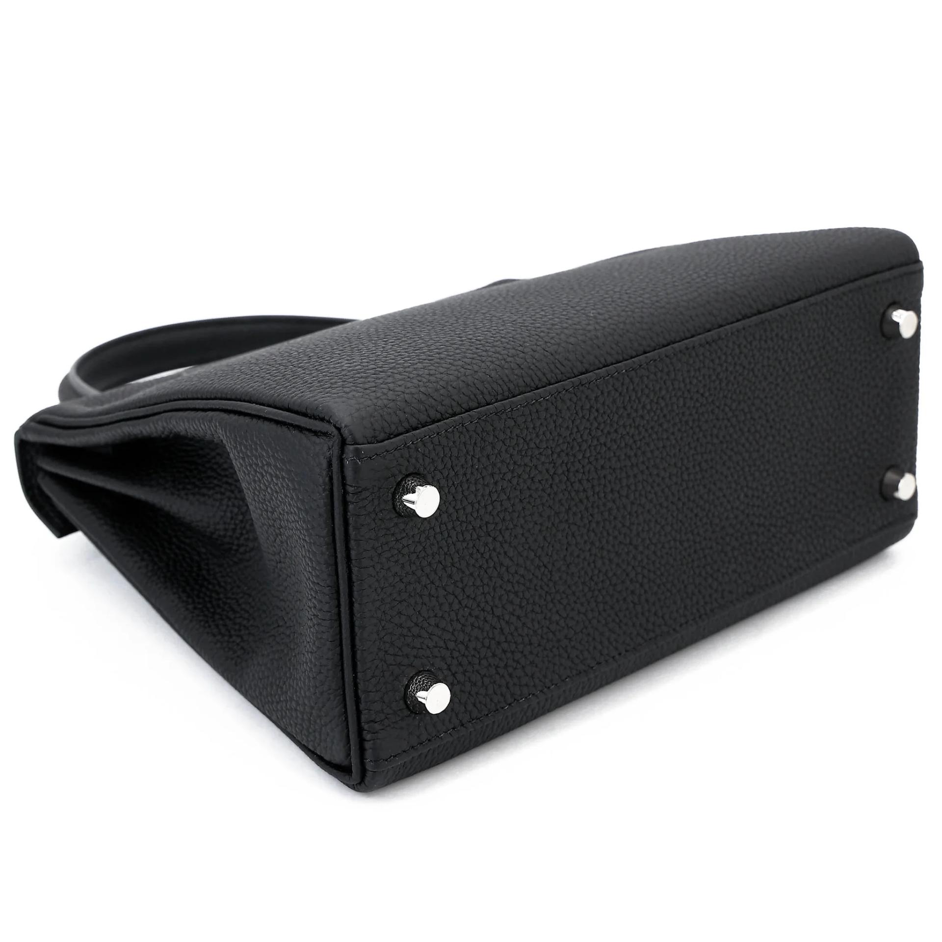 Brand New ( Rank N ) HERMÈS Kelly 25 Noir (89) Togo Palladium hardware G (2026) - 7
