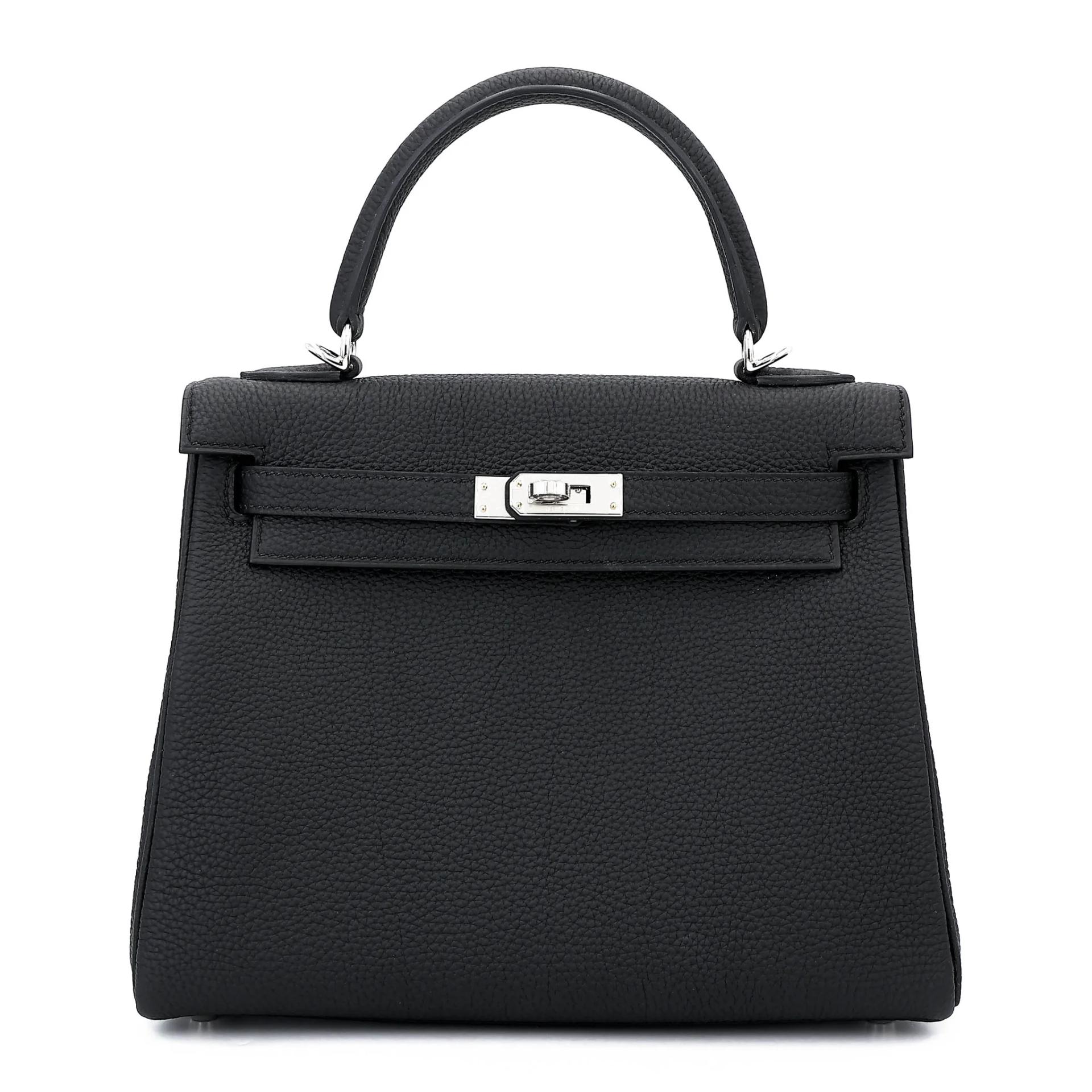 Brand New ( Rank N ) HERMÈS Kelly 25 Noir (89) Togo Palladium hardware G (2026) - 1