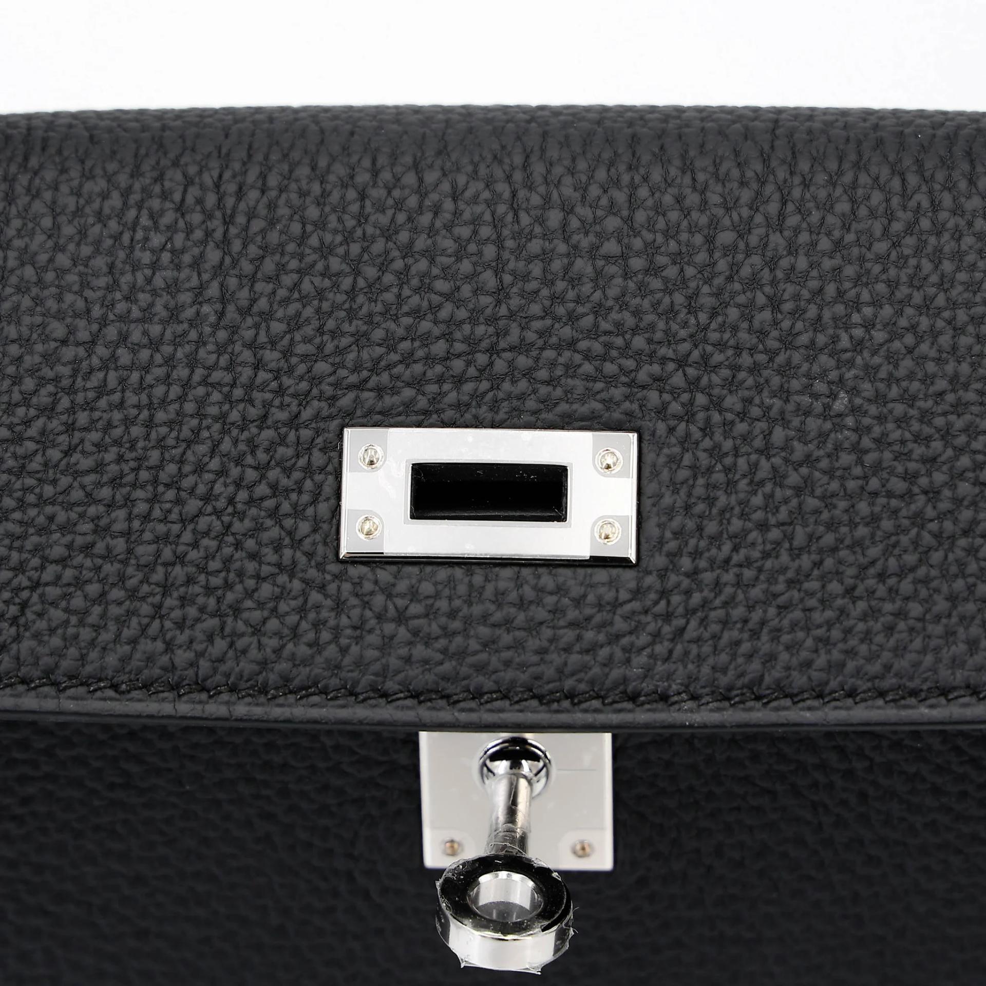 Brand New ( Rank N ) HERMÈS Kelly 25 Noir (89) Togo Palladium hardware G (2026) - 10