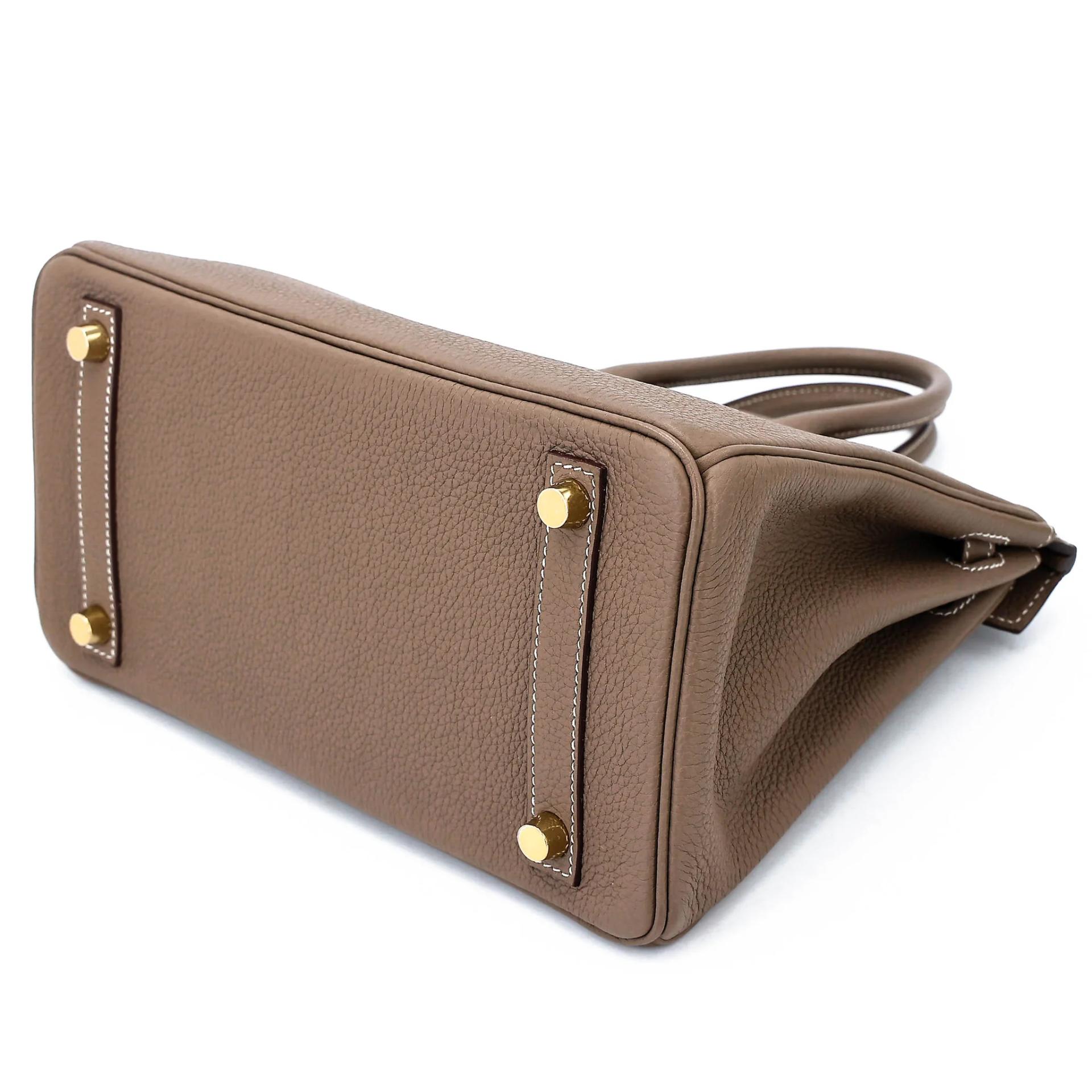 ランク NS 未使用品 HERMÈS エルメス バーキン25 エトゥープ (18) トゴ ゴールド金具 C刻印 (2018) - 6