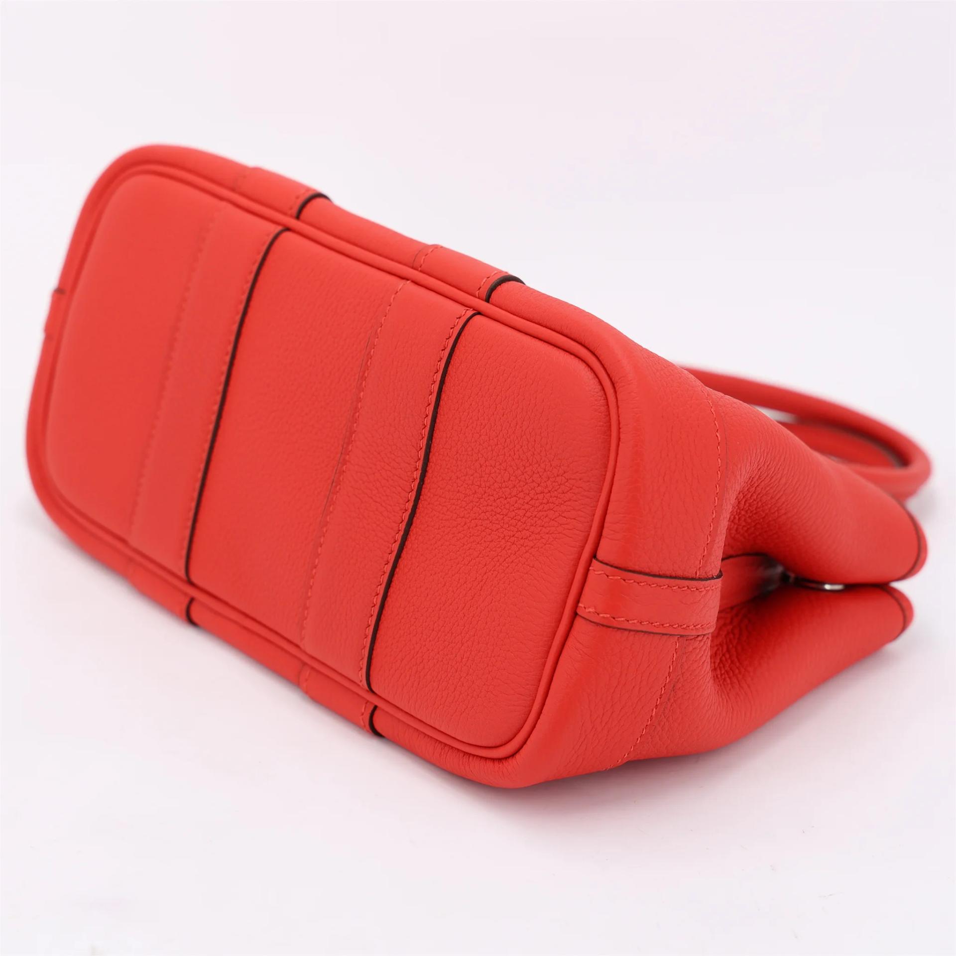 Brand New ( Rank N ) HERMÈS Neo Garden Party 23 Rouge de Coeur (S3) Togo Palladium hardware G (2026) - 7